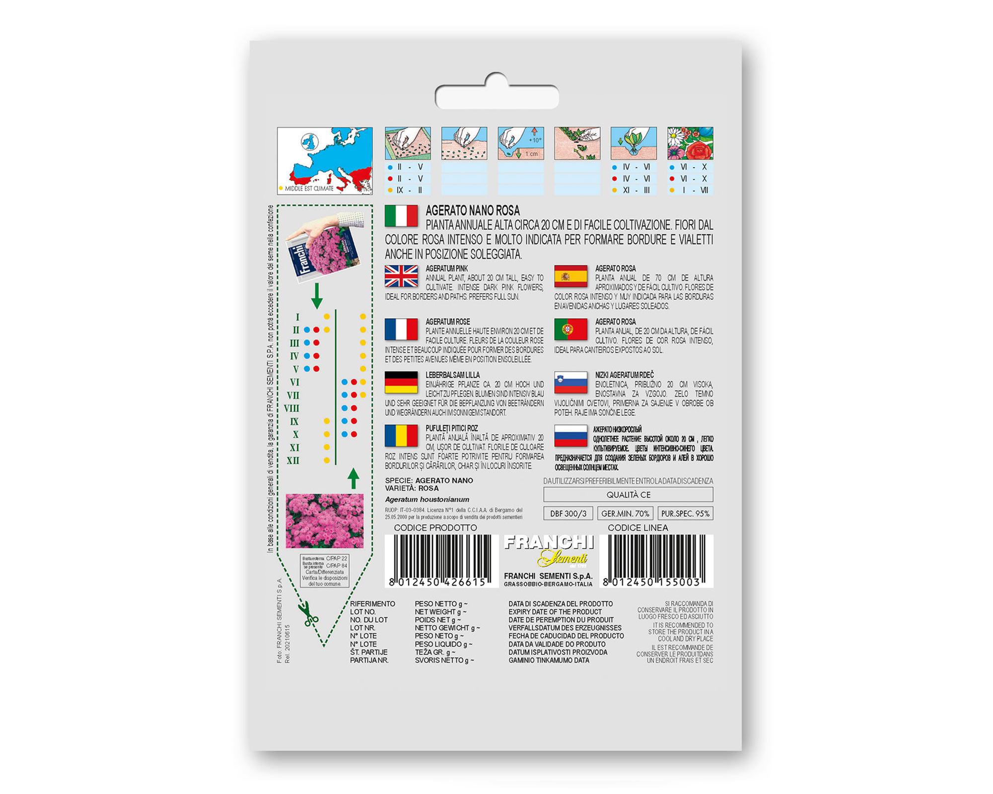 Semi di Agerato Nano Rosa - Franchi sementi - immagine 2