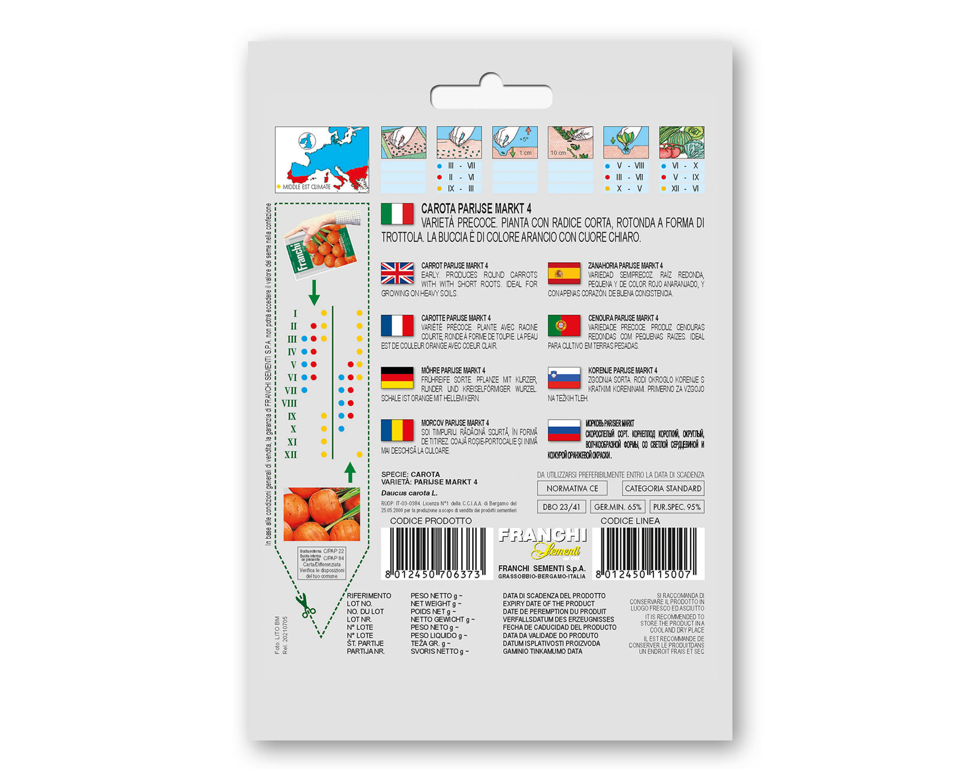 Semi di Carota Nantes - Franchi sementi - immagine 2