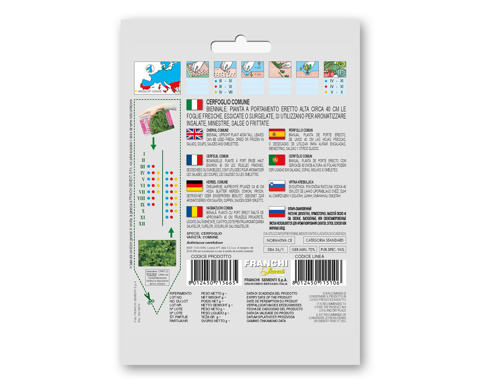 Semi di Cerfoglio Comune - Franchi sementi - immagine 2