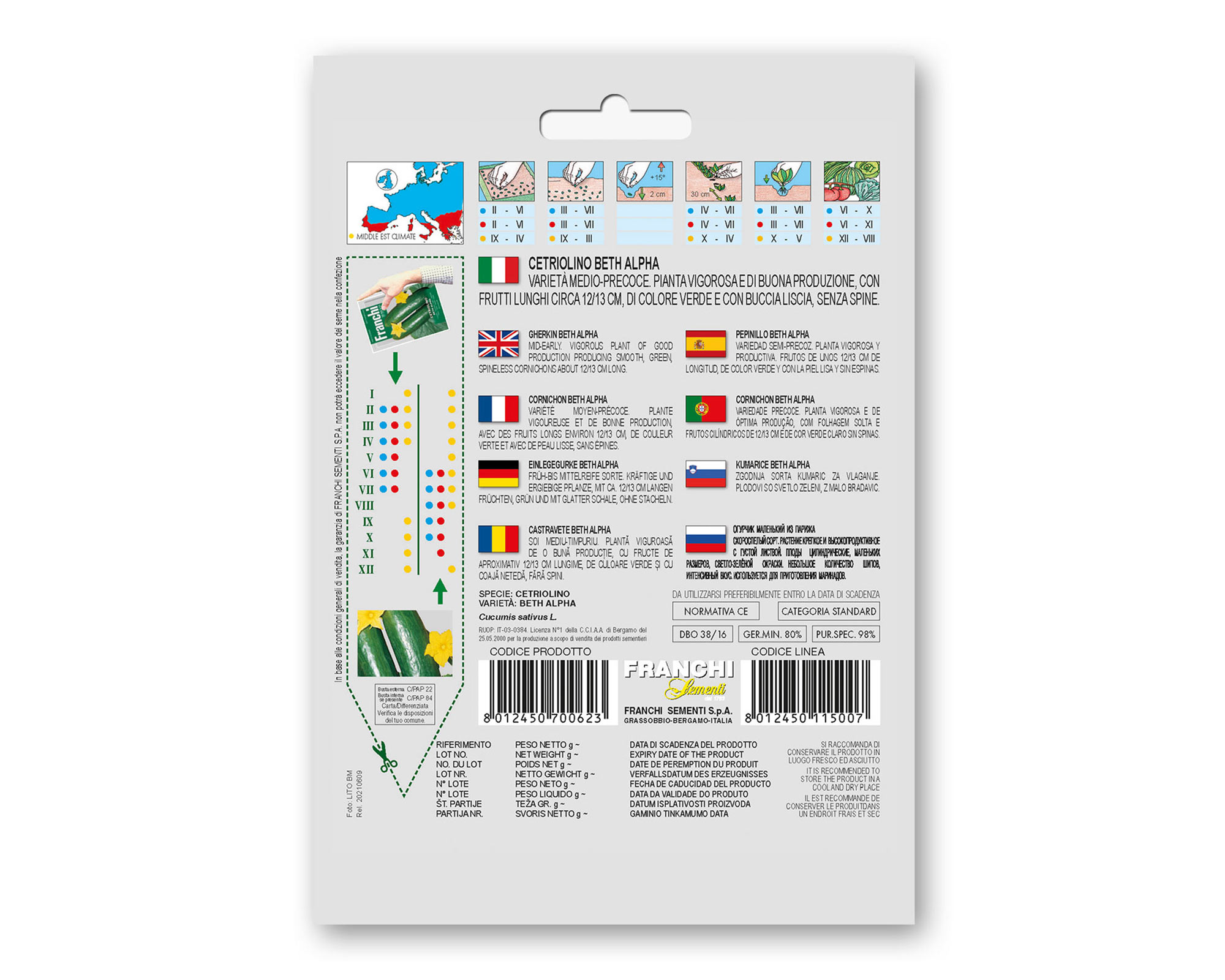 Semi di Cetriolino Beth Alpha - Franchi sementi - immagine 2