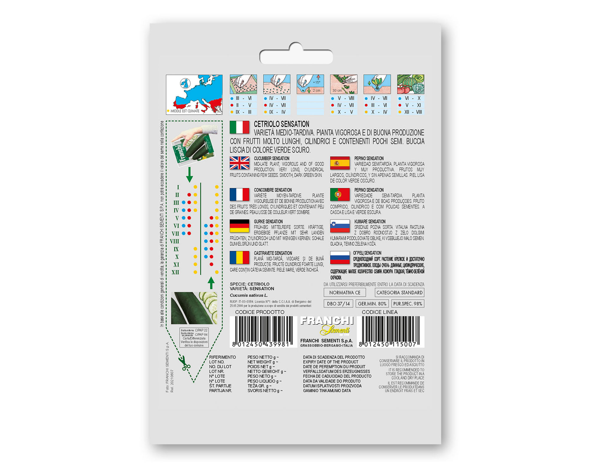 Semi di Cetriolo Sensation - Franchi sementi - immagine 2