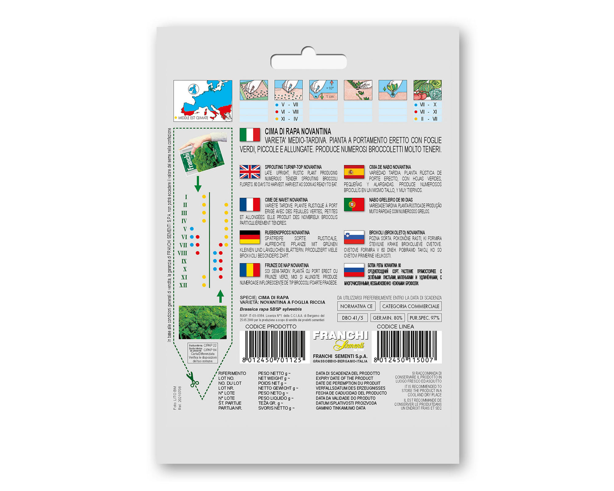 Semi di Cima di Rapa Novantina - Franchi sementi - immagine 2