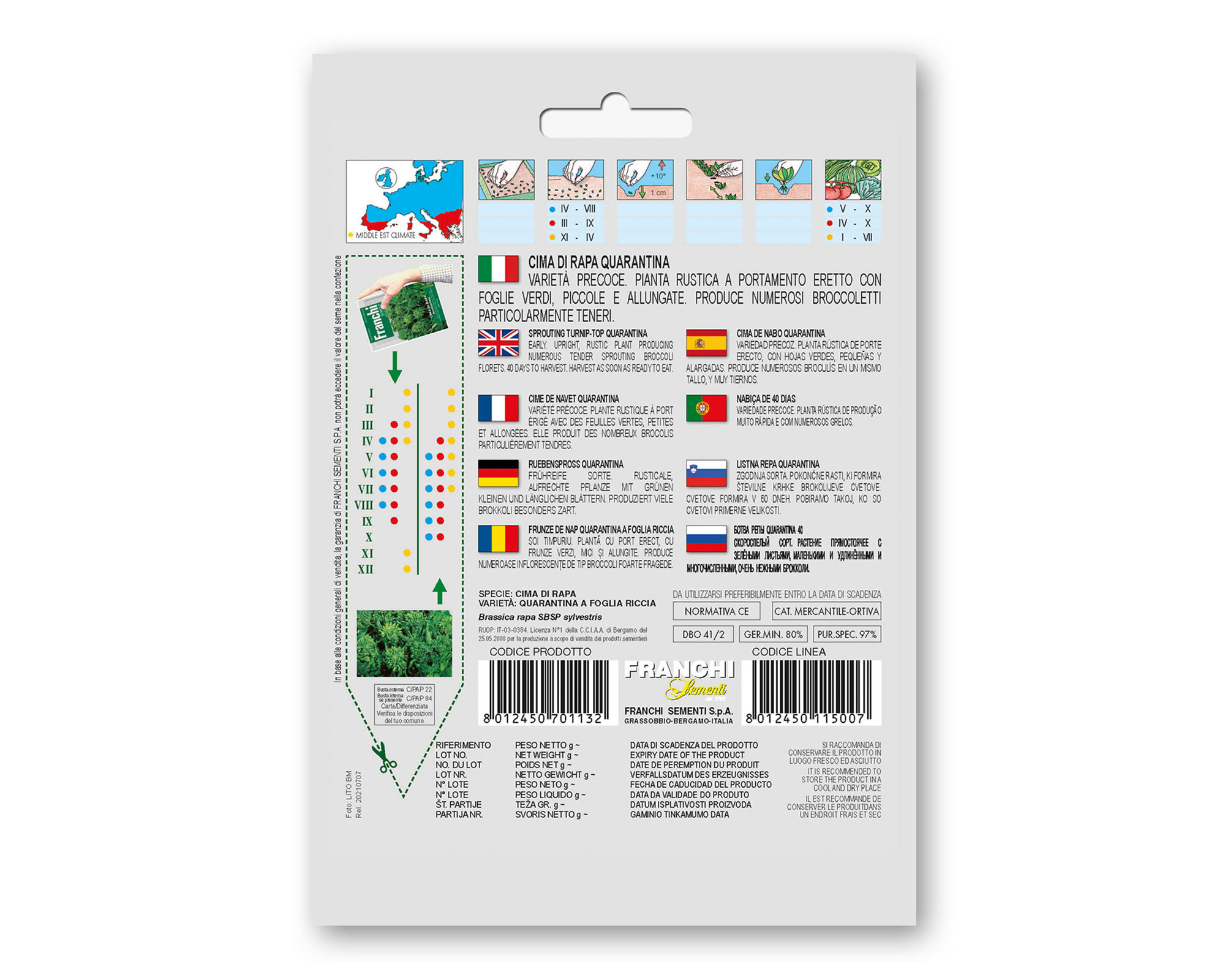 Semi di Cima di Rapa Quarantina - Franchi sementi - immagine 2