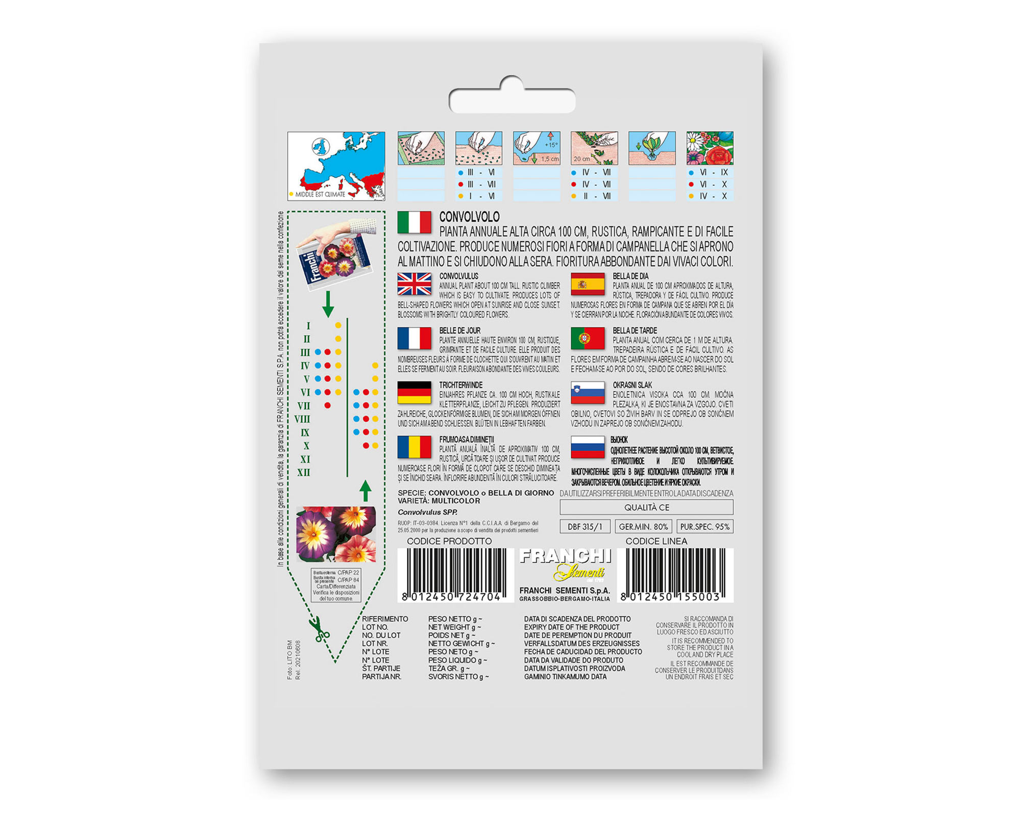 Semi di Convolvolo o Bella di Giorno Multicolor - Franchi sementi - immagine 2