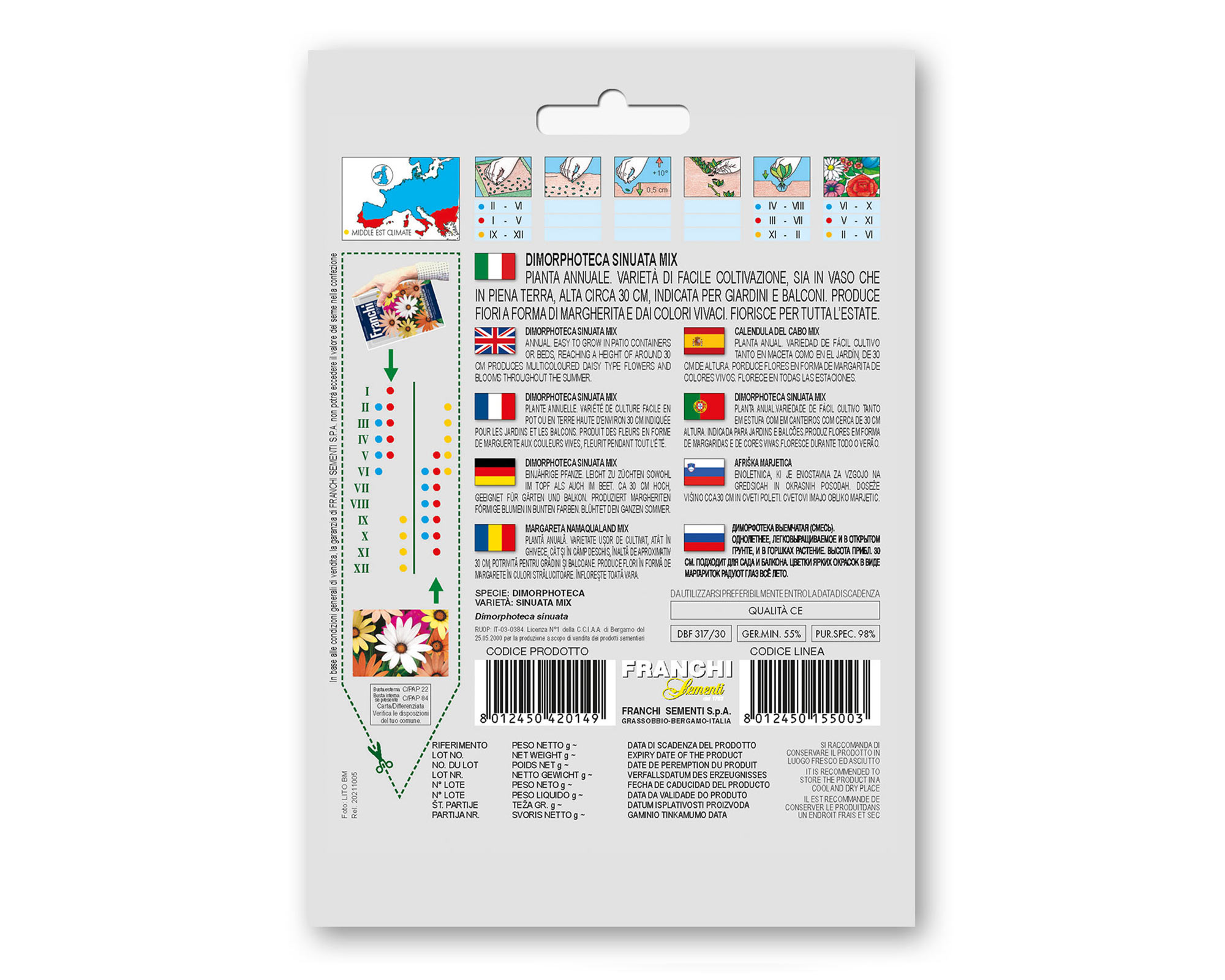 Semi di Dimorphoteca Sinuata - Franchi sementi - immagine 2