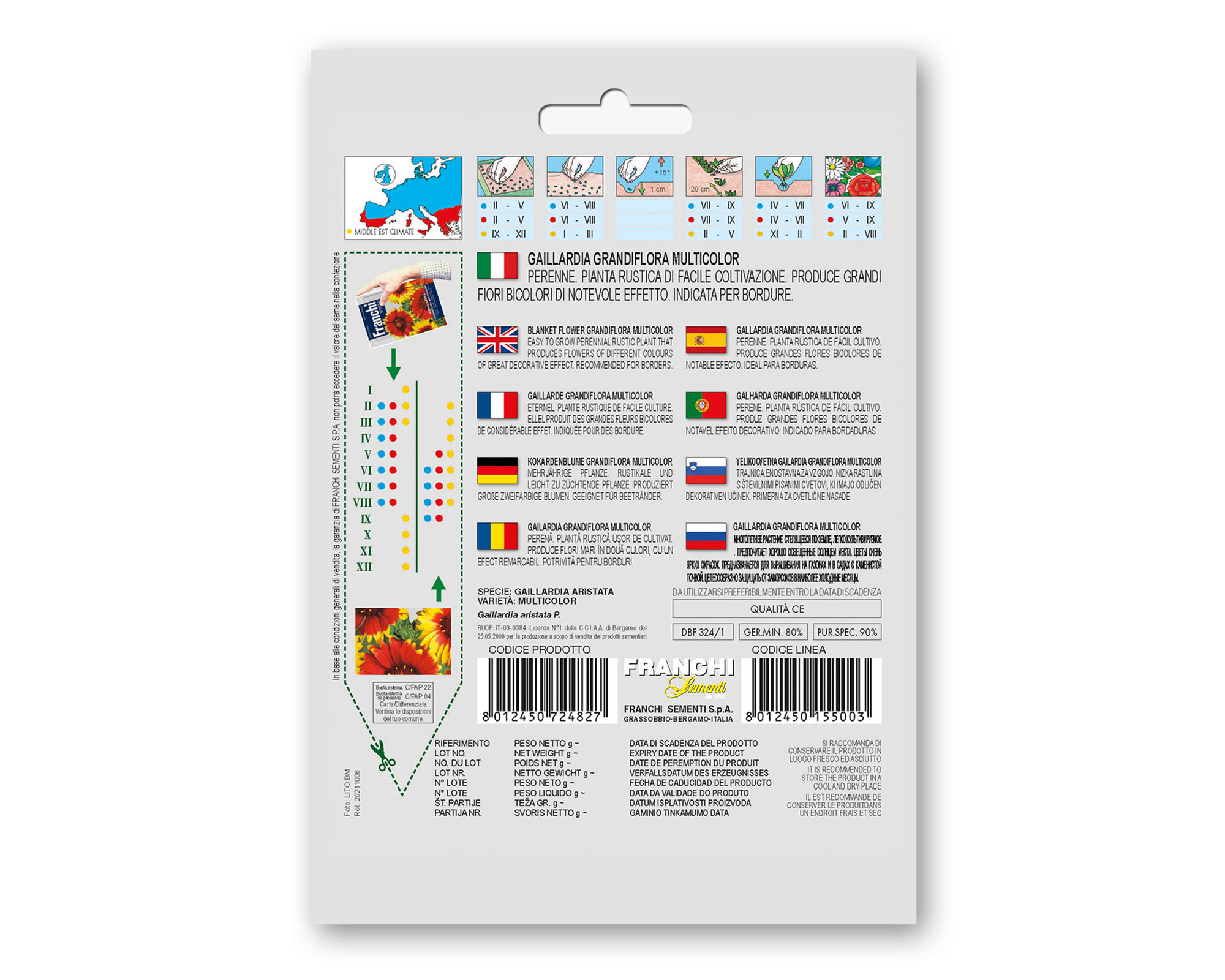Semi di Gaillardia Grandiflora Multicolor - Franchi sementi - immagine 2