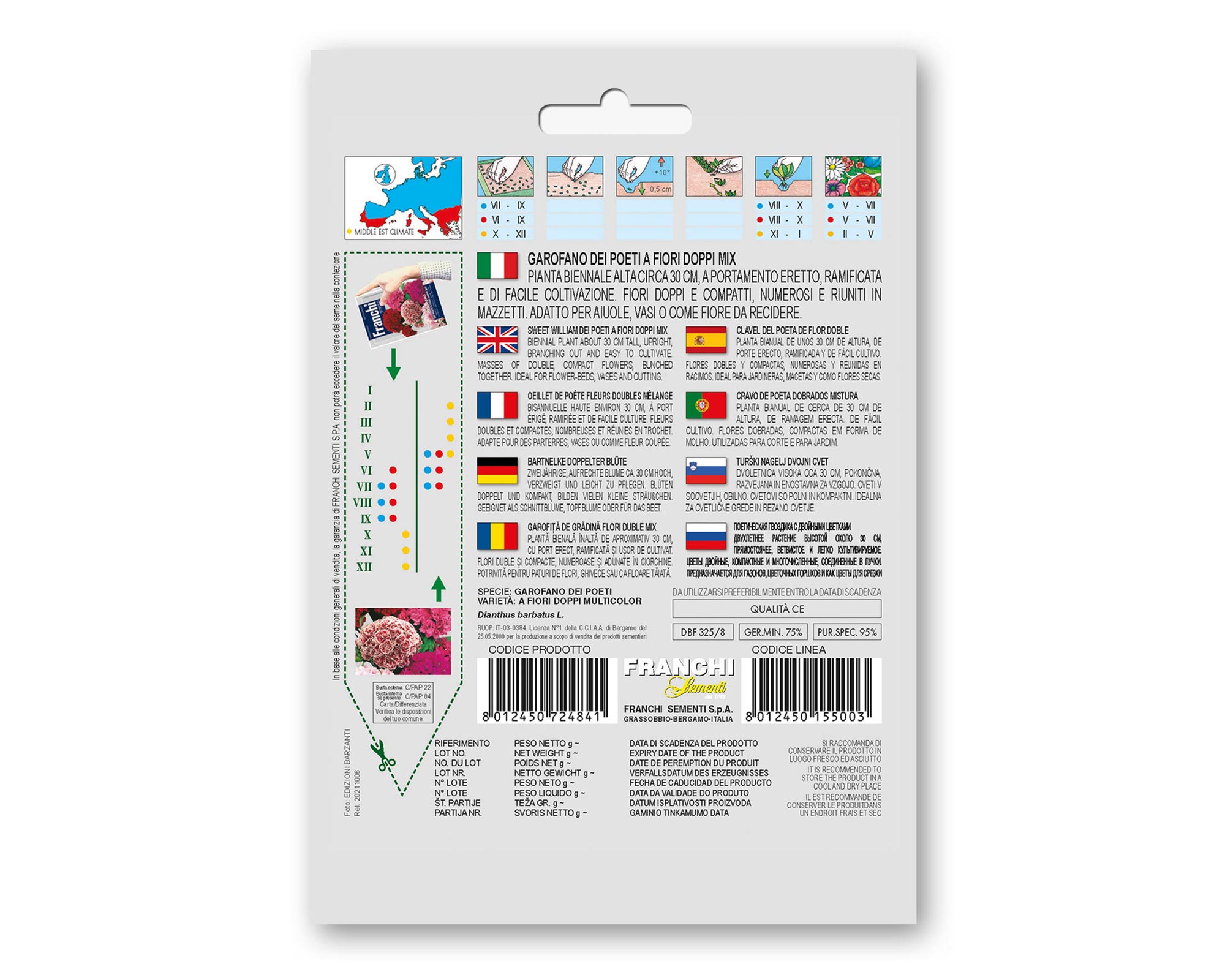 Mix Semi di Garofano dei Poeti a Fiori Doppi - Franchi sementi - immagine 2