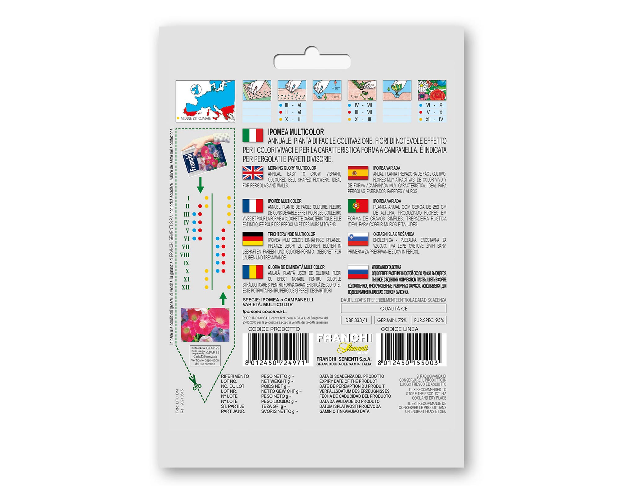 Mix Semi di Ipomea Multicolor - Franchi sementi - immagine 2