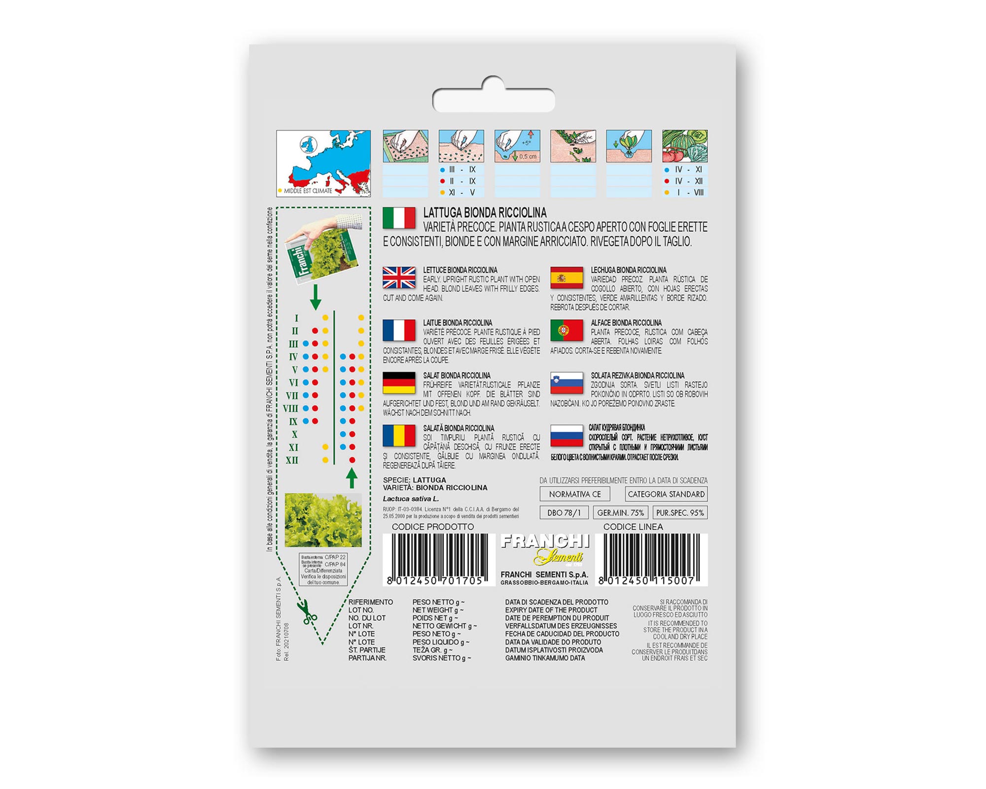 Semi di Lattuga Bionda Ricciolina - Franchi sementi - immagine 2