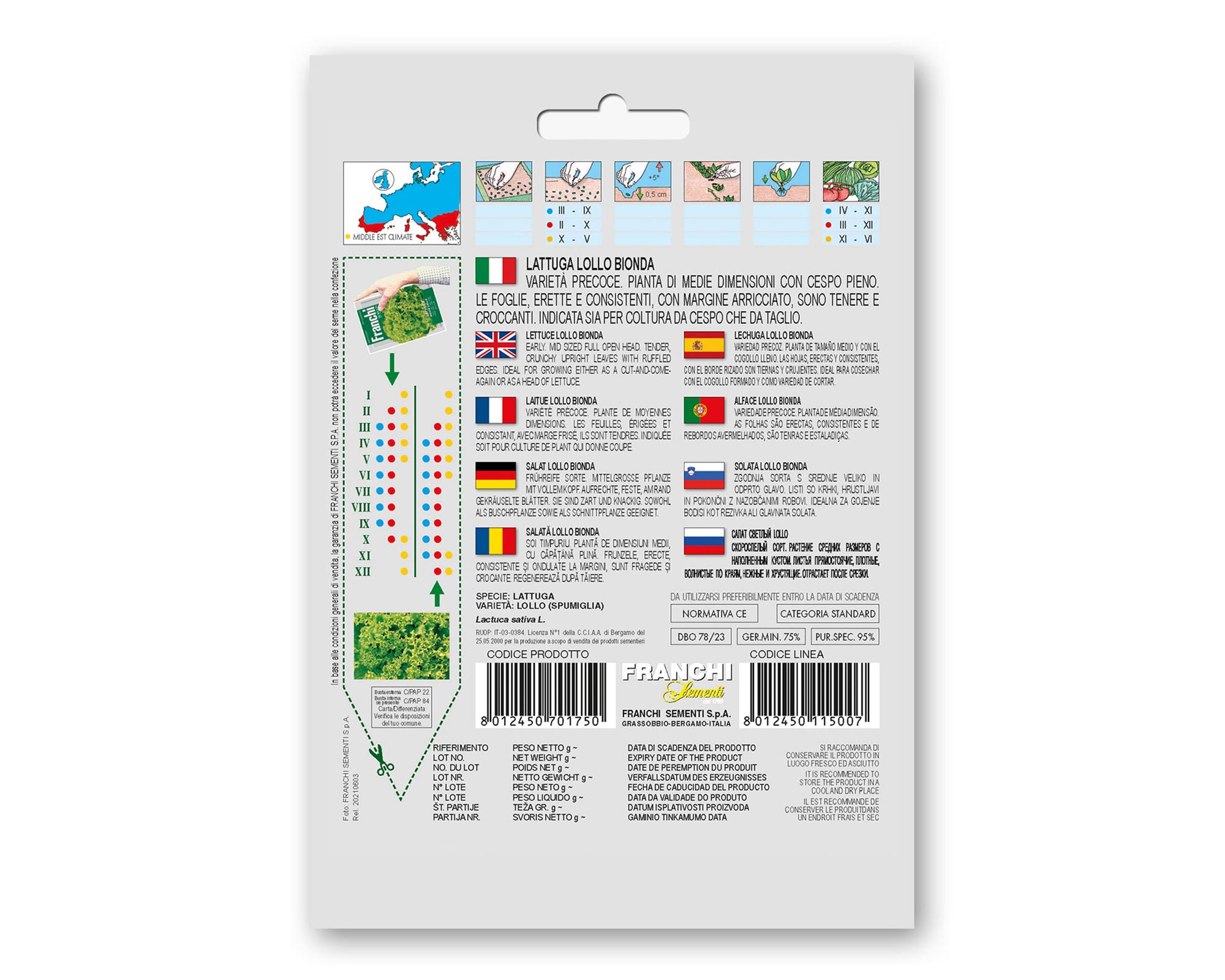 Semi di Lattuga Riccia Lollo - Franchi sementi - immagine 2