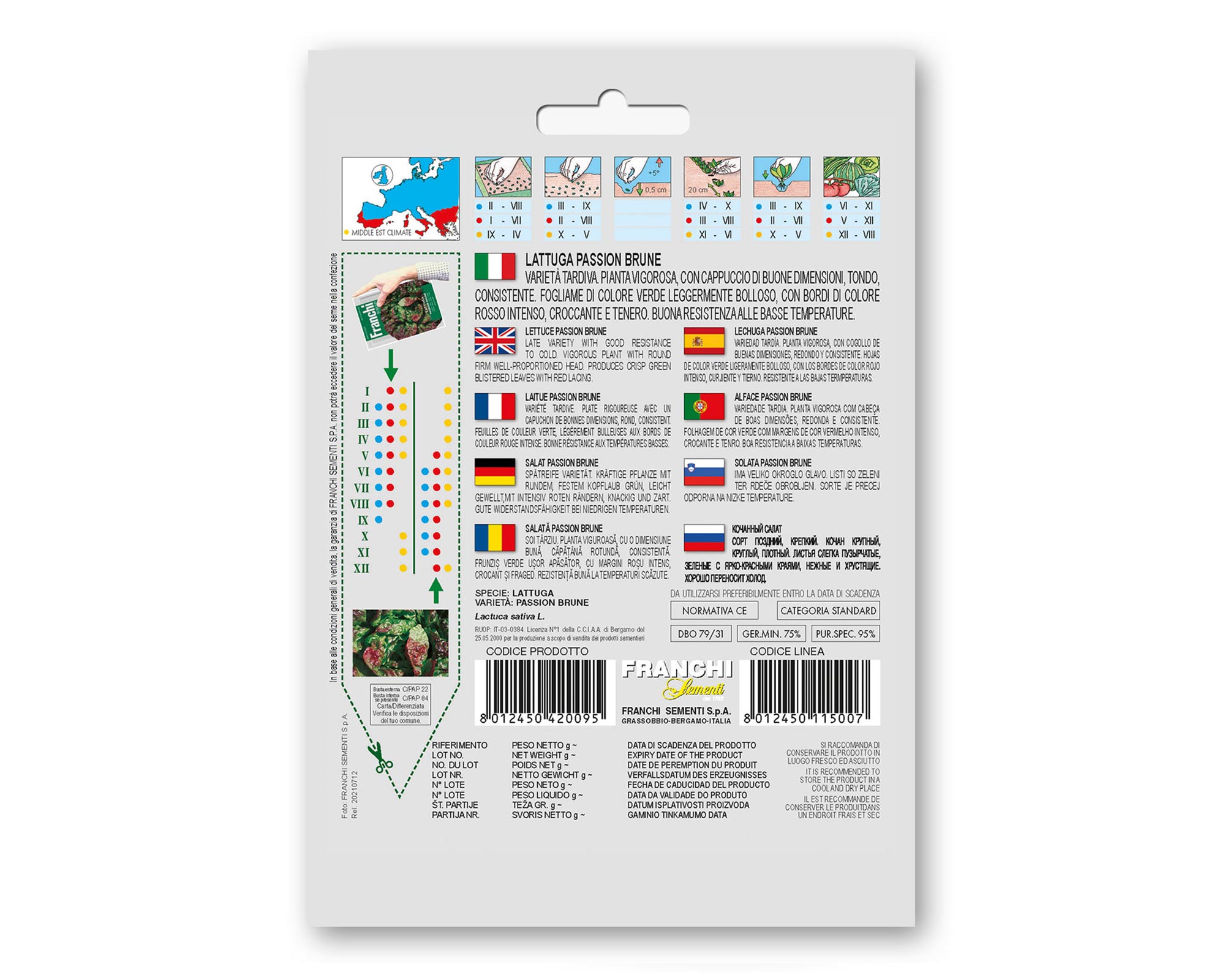Semi di Lattughe Passion Brune - Franchi sementi - immagine 2