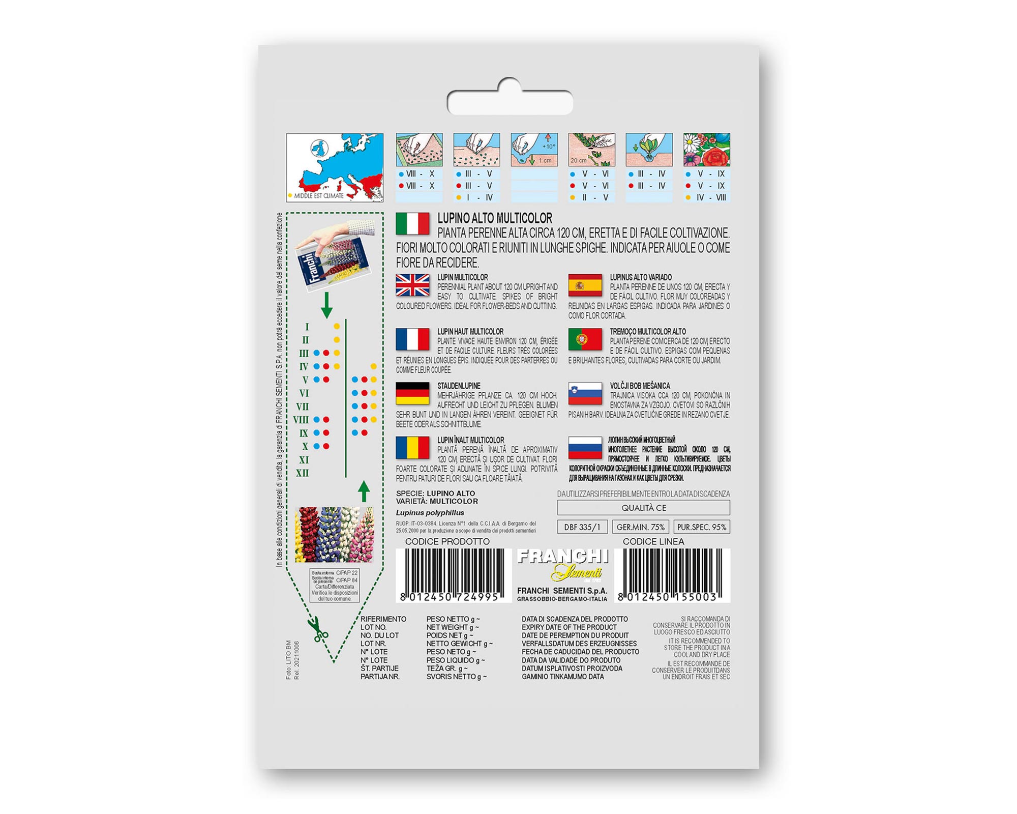 Semi di Lupino Alto Multicolor- Franchi sementi - immagine 2