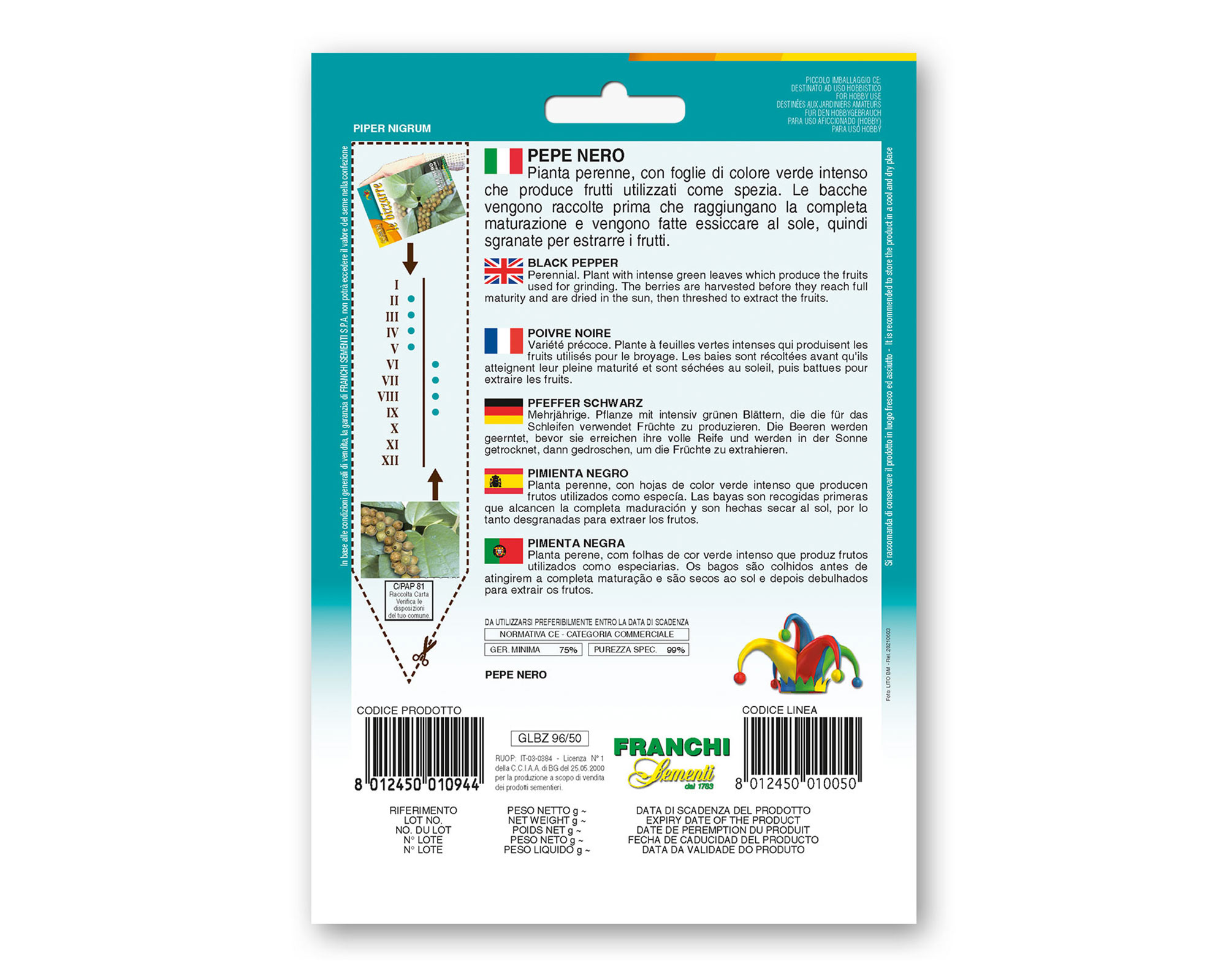Semi di Pepe Nero - Franchi sementi - immagine 2
