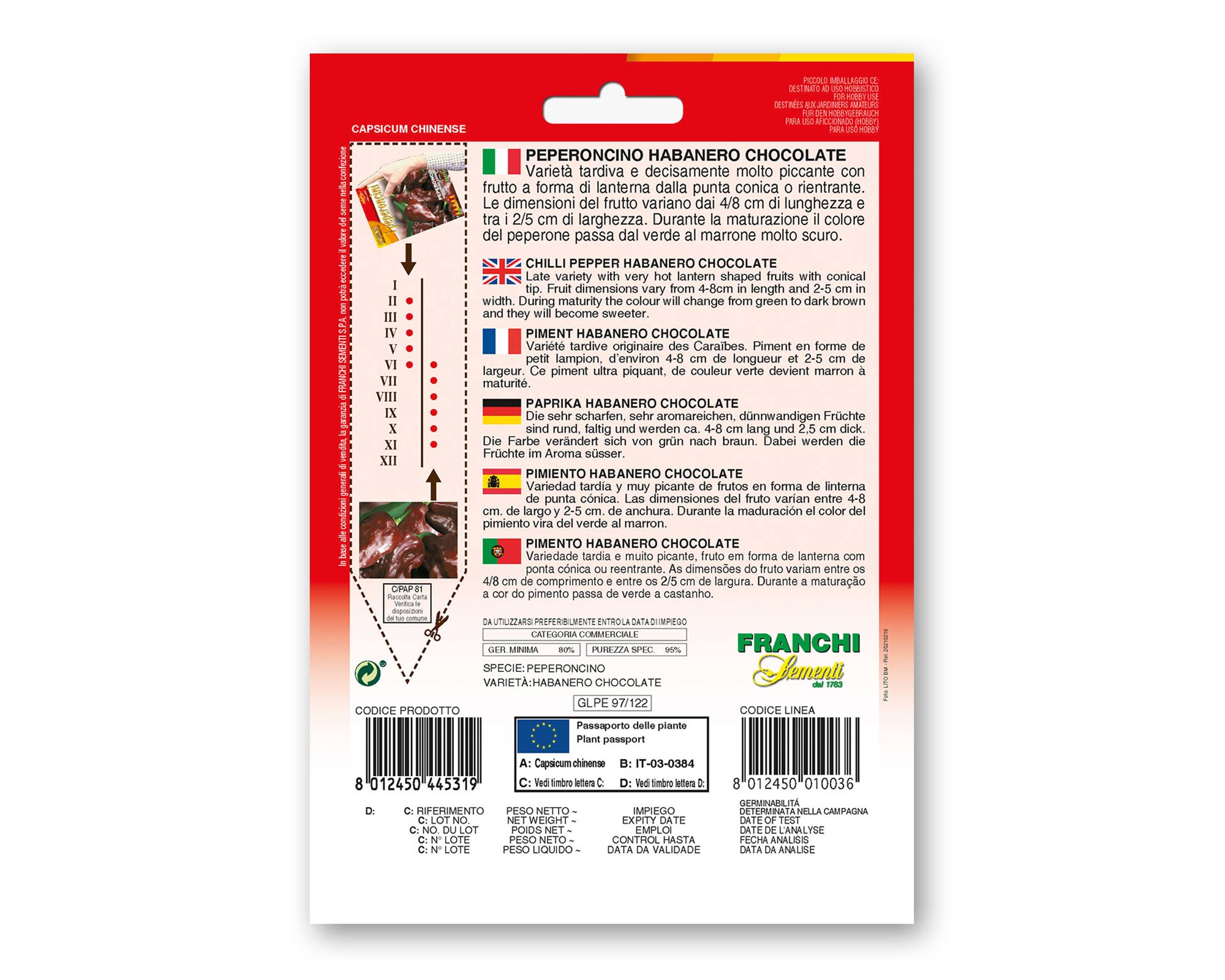 Semi di Peperoncino Habanero Chocolate - Franchi sementi - immagine 2