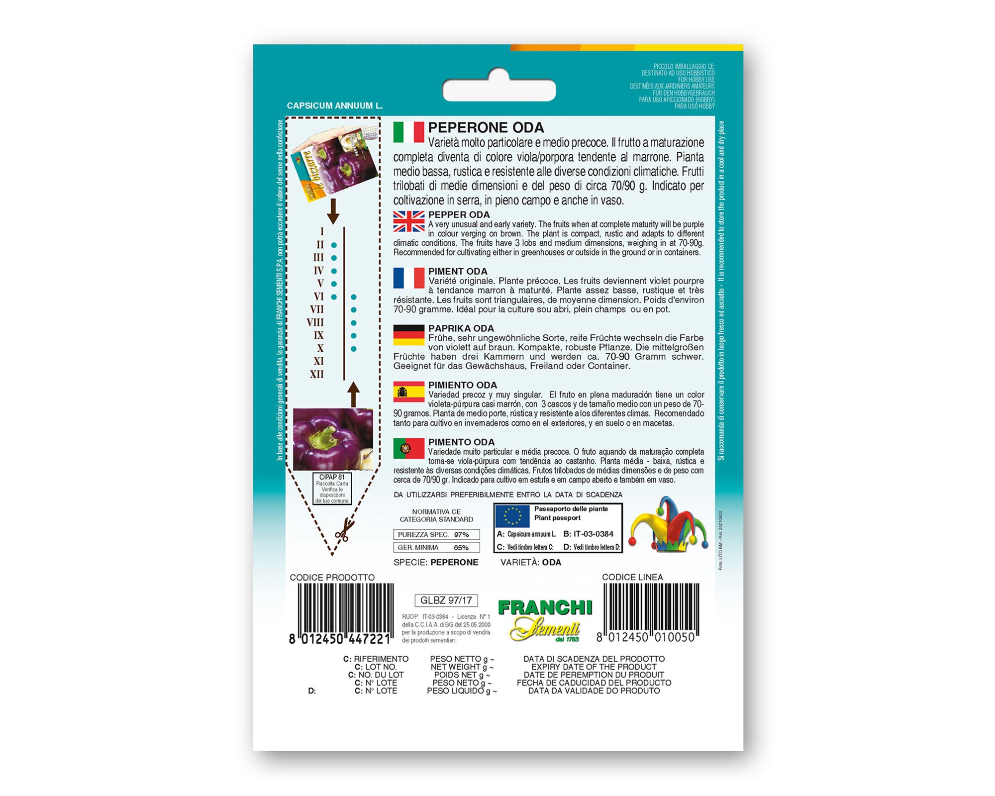 Semi di Peperone Oda - Franchi sementi - immagine 2