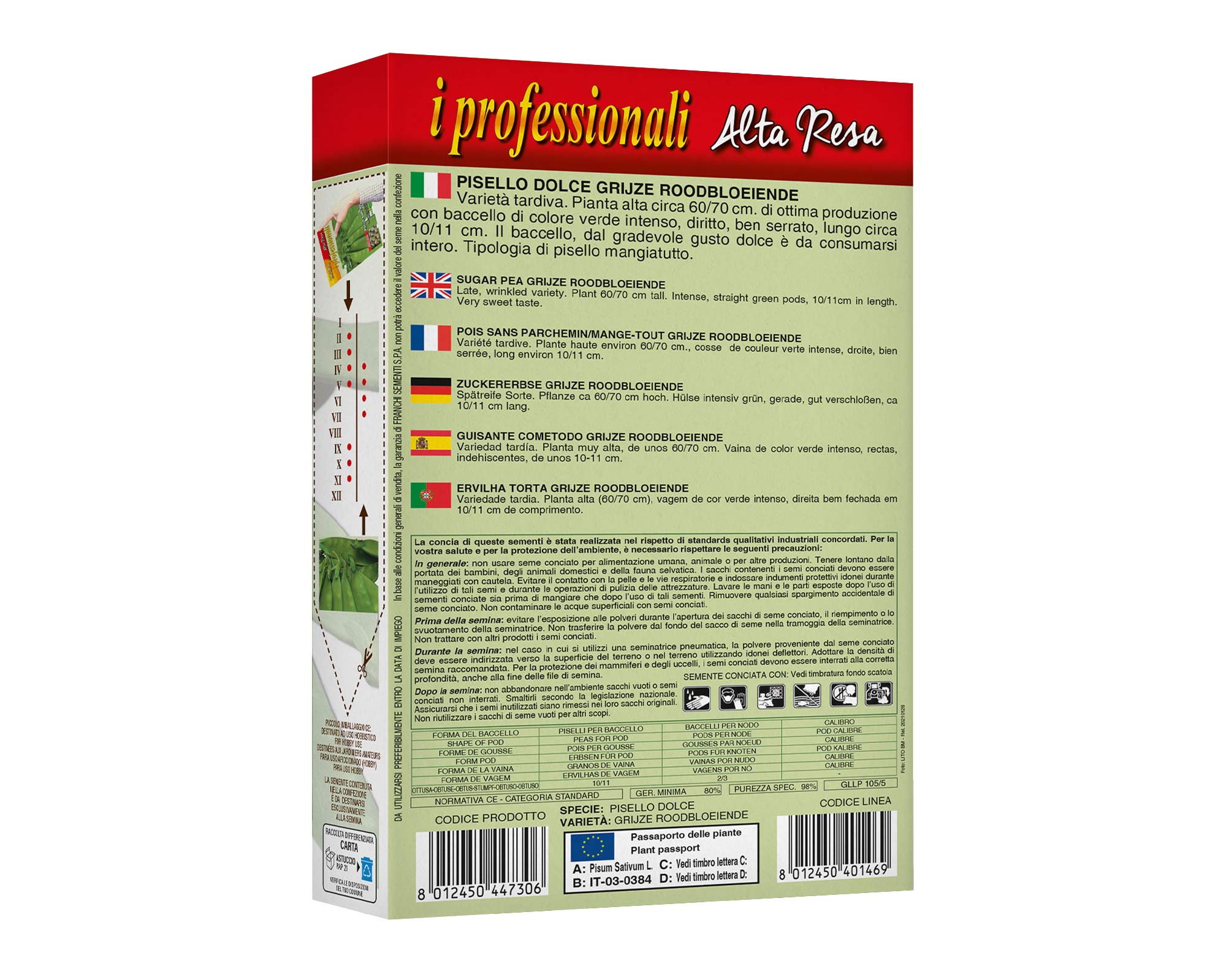 Semi di Pisello Taccola Nano Grijze Roodbloeiende - Franchi sementi - immagine 2