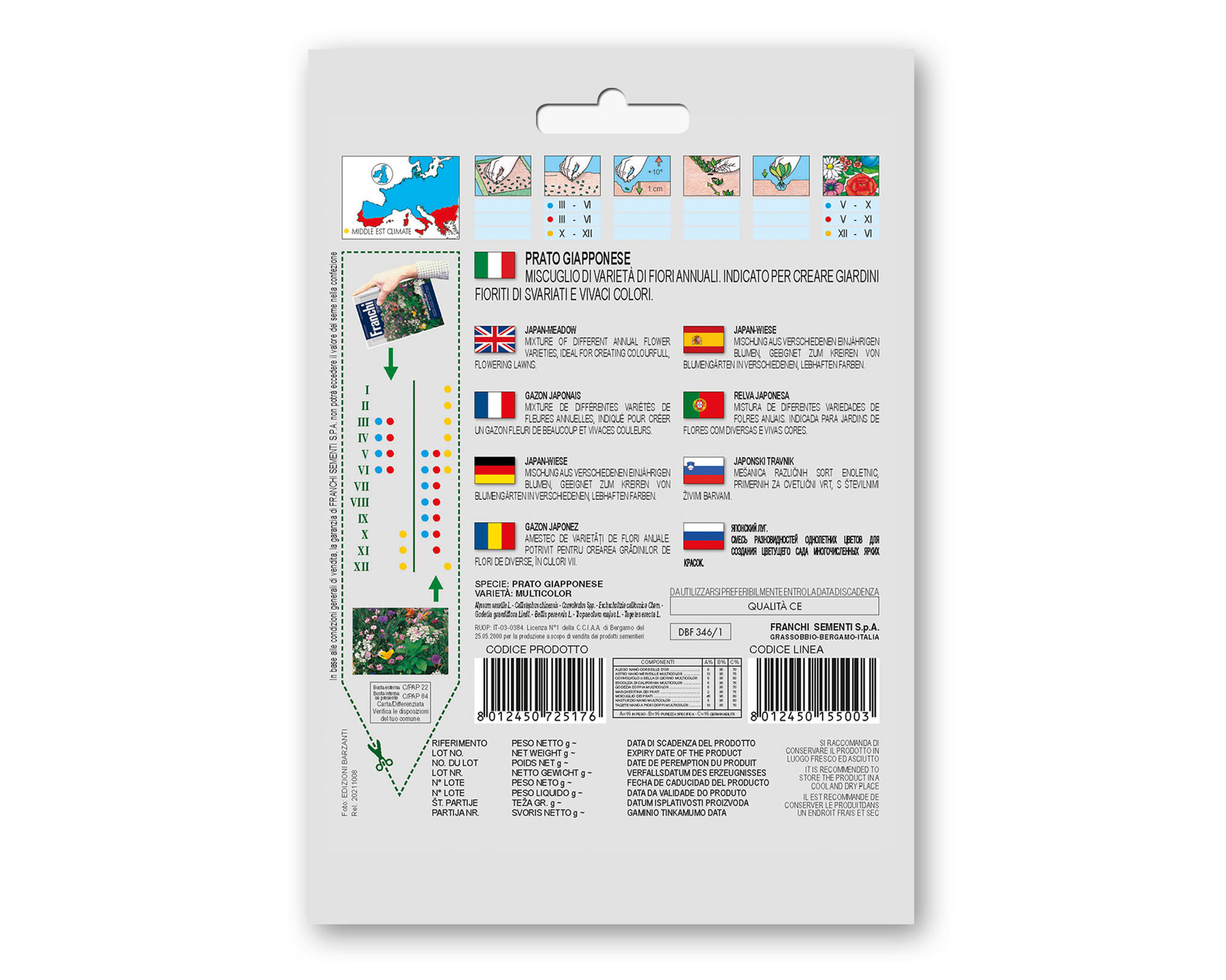 Semi di Prato Giapponese Multicolor - Franchi sementi - immagine 2