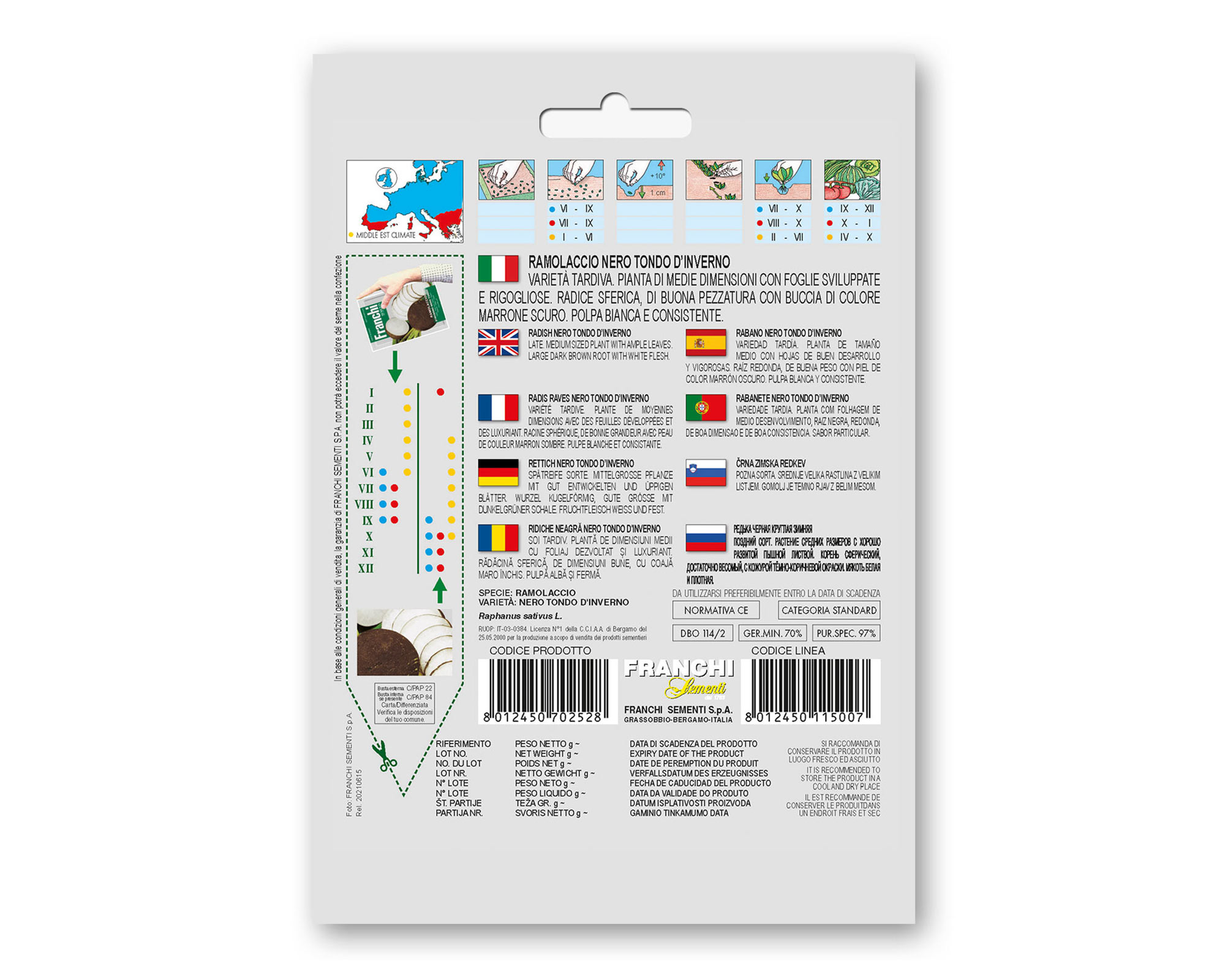Semi di Ramolaccio Nero Inverno - Franchi sementi - immagine 2