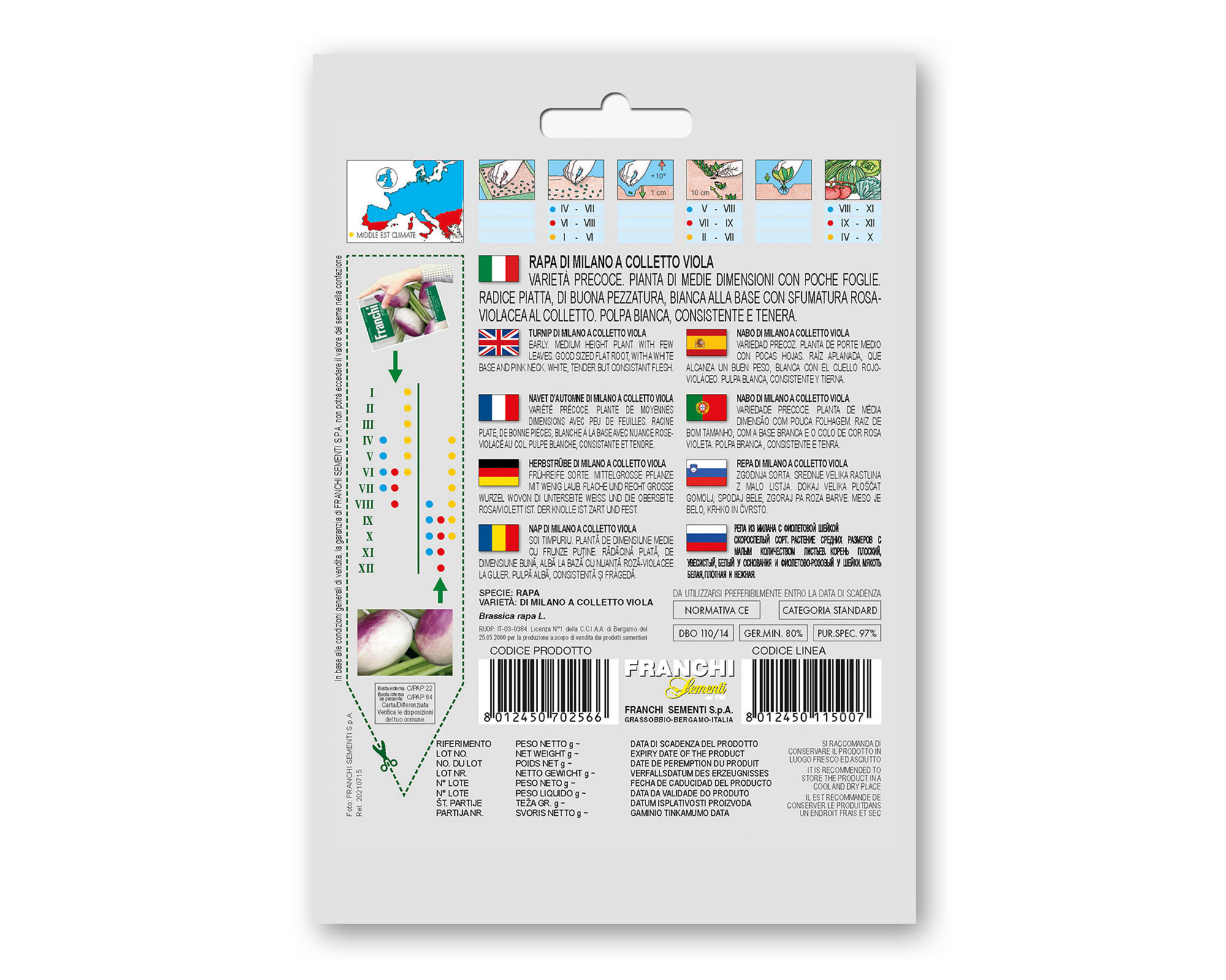 Semi di Rapa di Milano a Colleto Viola - Franchi sementi - immagine 2
