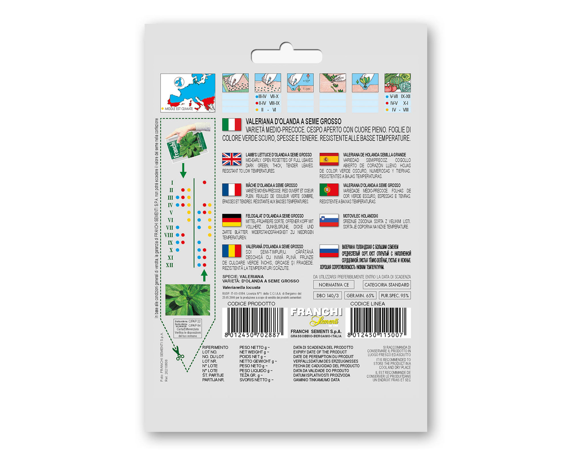 Semi di Valeriana D'orlanda a seme grosso - Franchi sementi - immagine 2