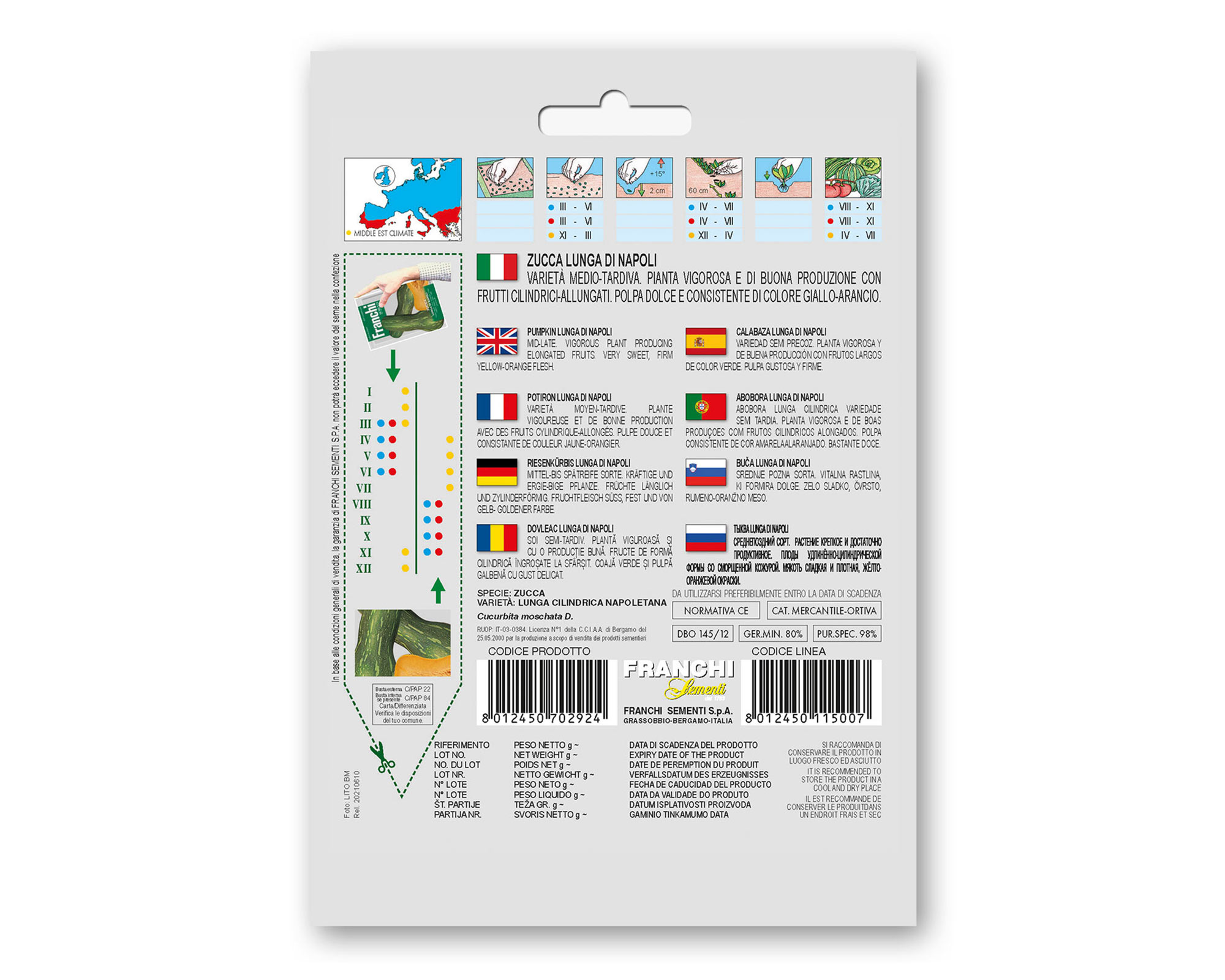 Semi di Zucca Lunga di Napoli - Franchi sementi - immagine 2