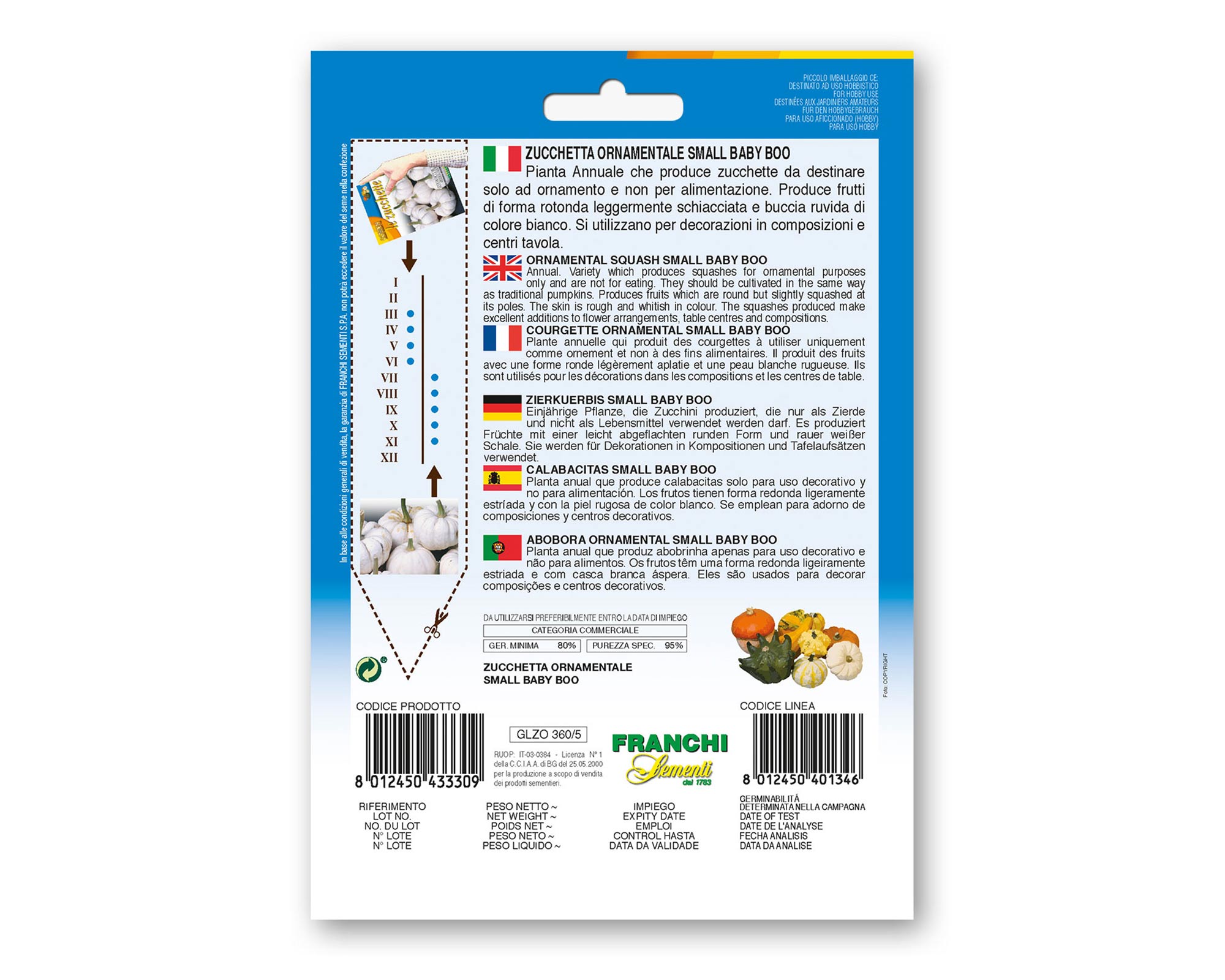 Semi di Zucchetta Small Baby Boo - Franchi sementi - immagine 2