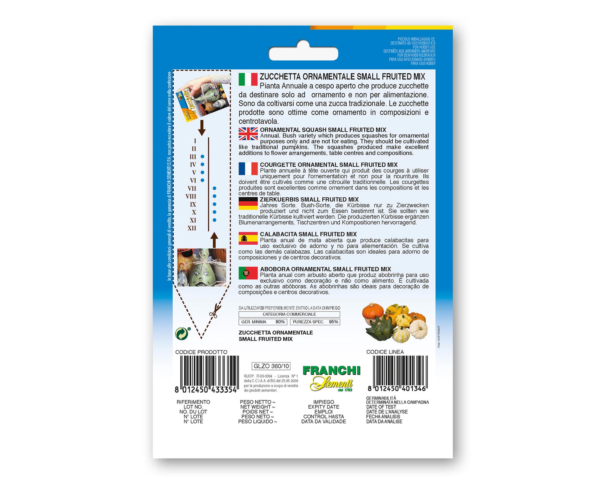 Semi di Zucchetta Ornamentale Small Fruited Mix - Franchi sementi - immagine 2