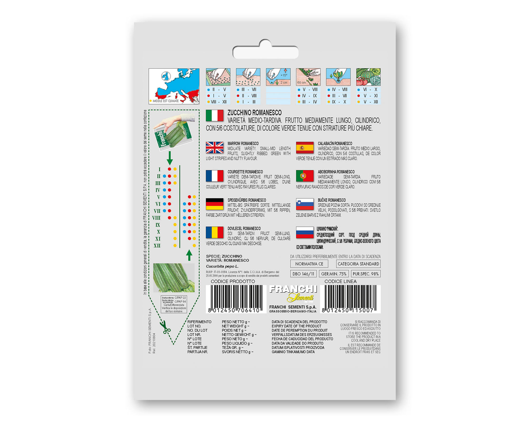 Semi di Zucchino Romanesco - Franchi sementi - immagine 2