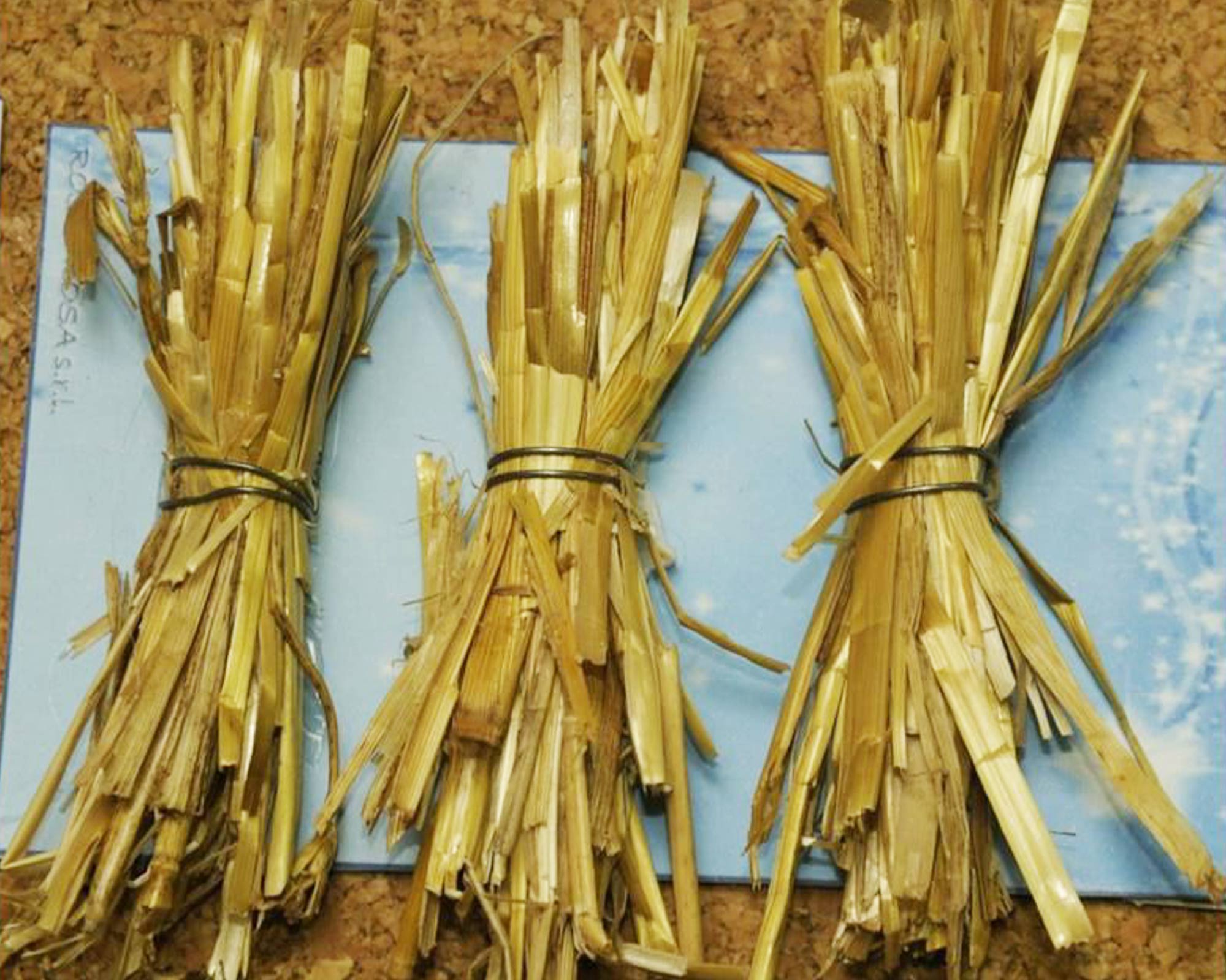 3 Pz Fasce Di Paglia Realistica In Legno Per Presepe - Rossi Rosa