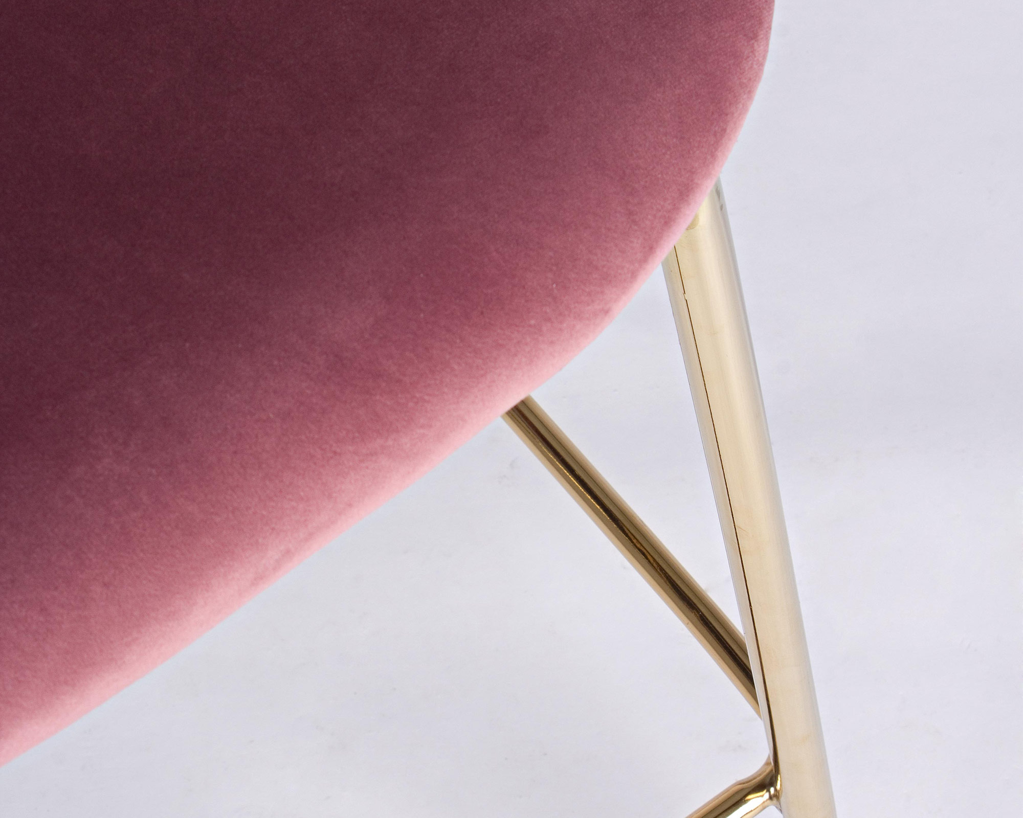 Sgabello Bar Carry Blush Velluto - Bizzotto - immagine 3