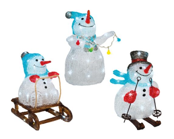Luci decorative Pupazzo di neve 3D con led