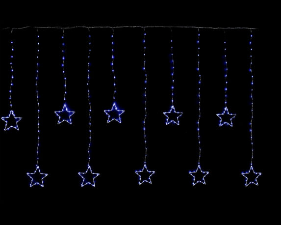 Tenda 350 led a forma di stelle a luce fredda