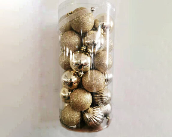 Box 30 Pz Sfere di natale di colore oro