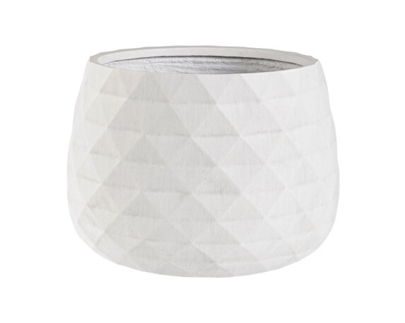 Porta Vaso Pyramid Ciotola Bianco Medium – Bizzotto