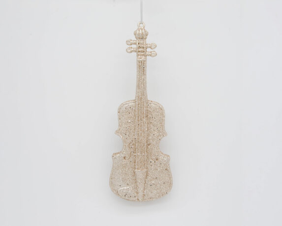 Decorazione natalizia da appendere a forma di Violino con glitter