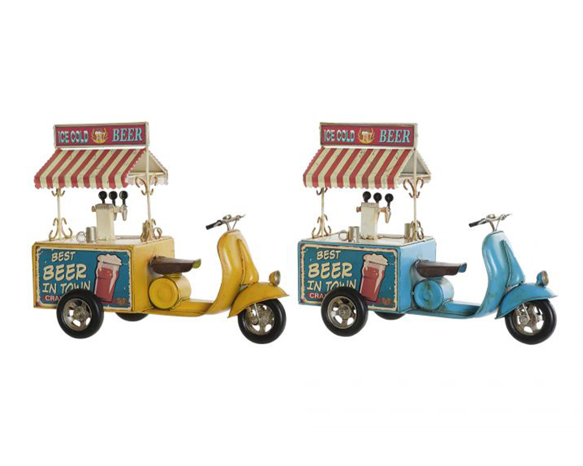 Statua di Motorino con Caretto in Metallo - Item