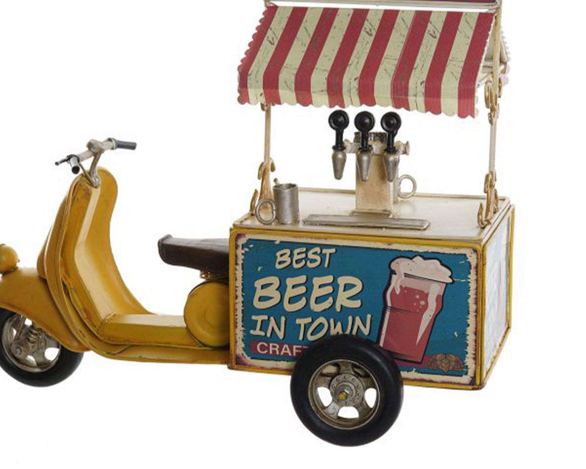 Statua di Motorino con Caretto in Metallo - Item - immagine 5