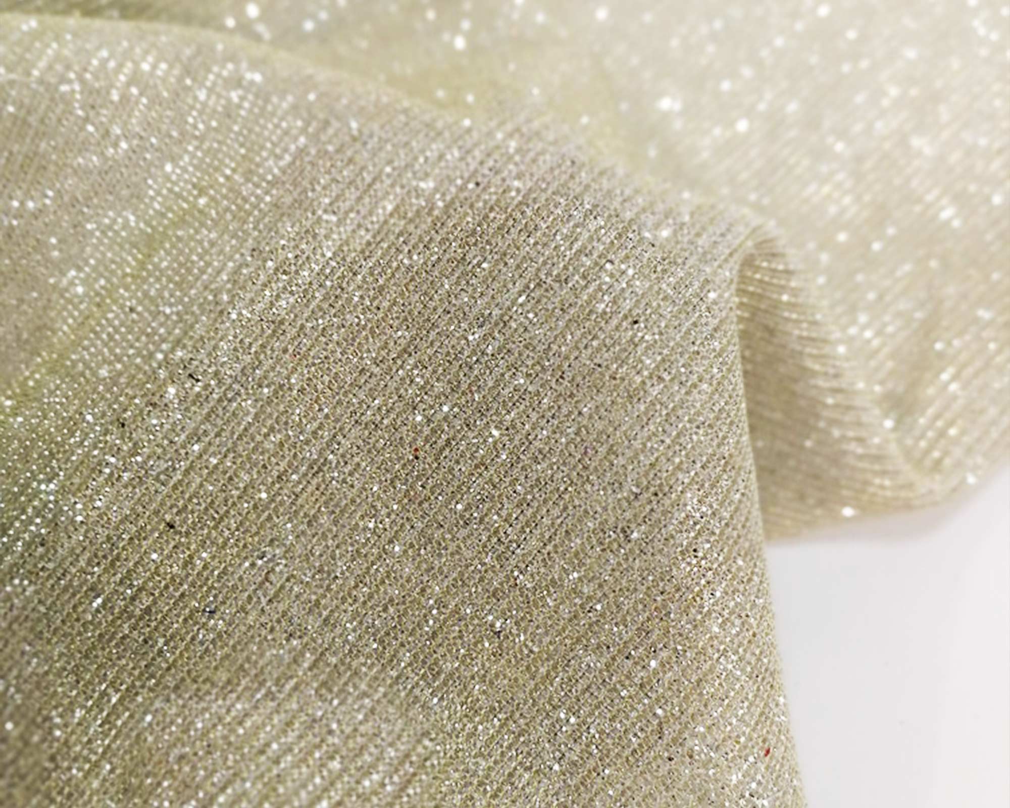 Bobina Rotolo Di Tulle Champagne Glitterata - immagine 2