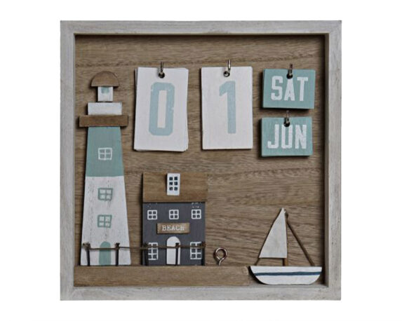 Decorazione da tavolo Calendario con Faro in MDF – Item