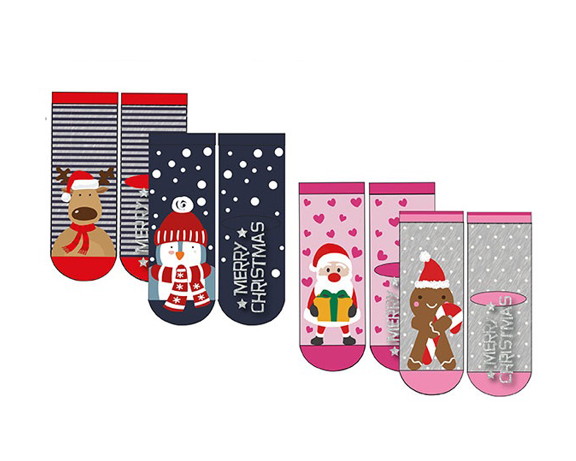 Calze invernali antiscivolo di Natale per neonati