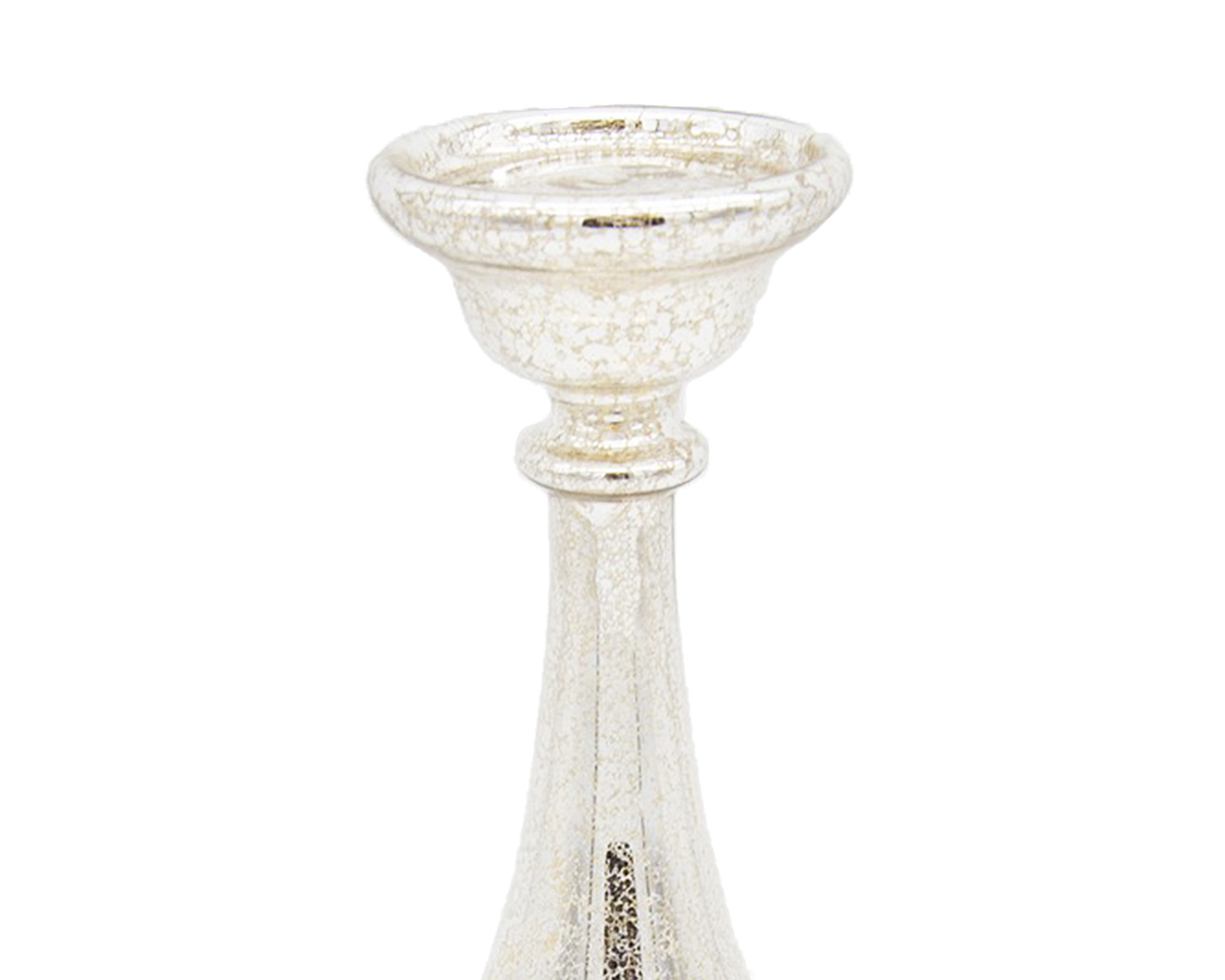 Candelabro di colore Argento Antico in Vetro - immagine 2