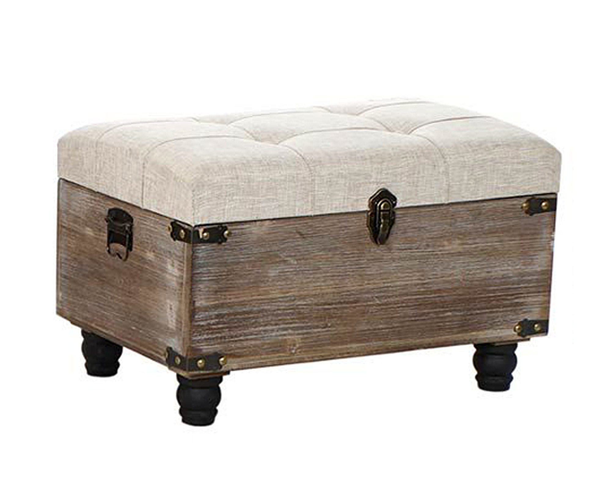 Cassapanca In Legno E Poliestere Medium - Item