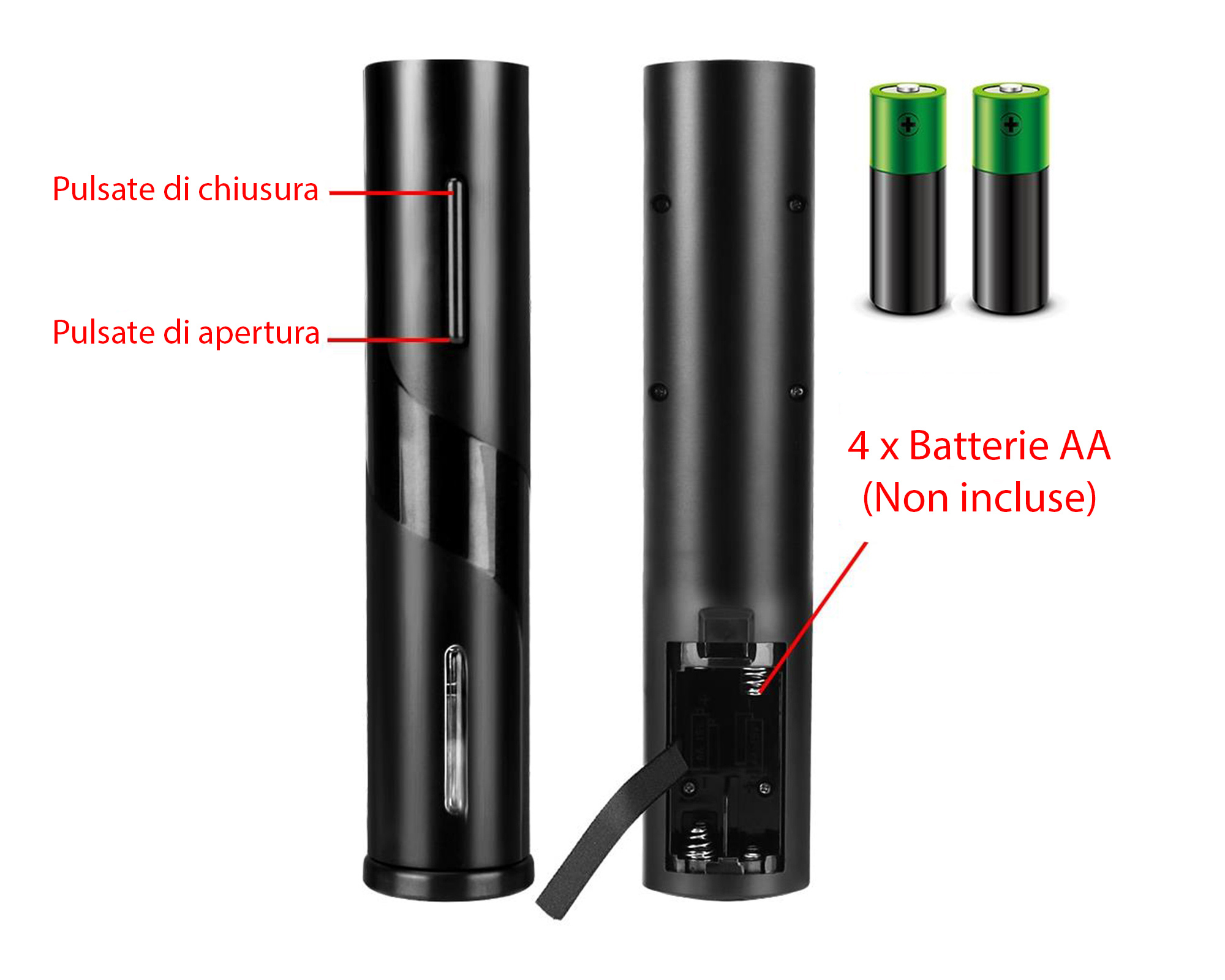 Cavatappi Per Bottiglie Di Vino Elettrico - Koopman - immagine 2