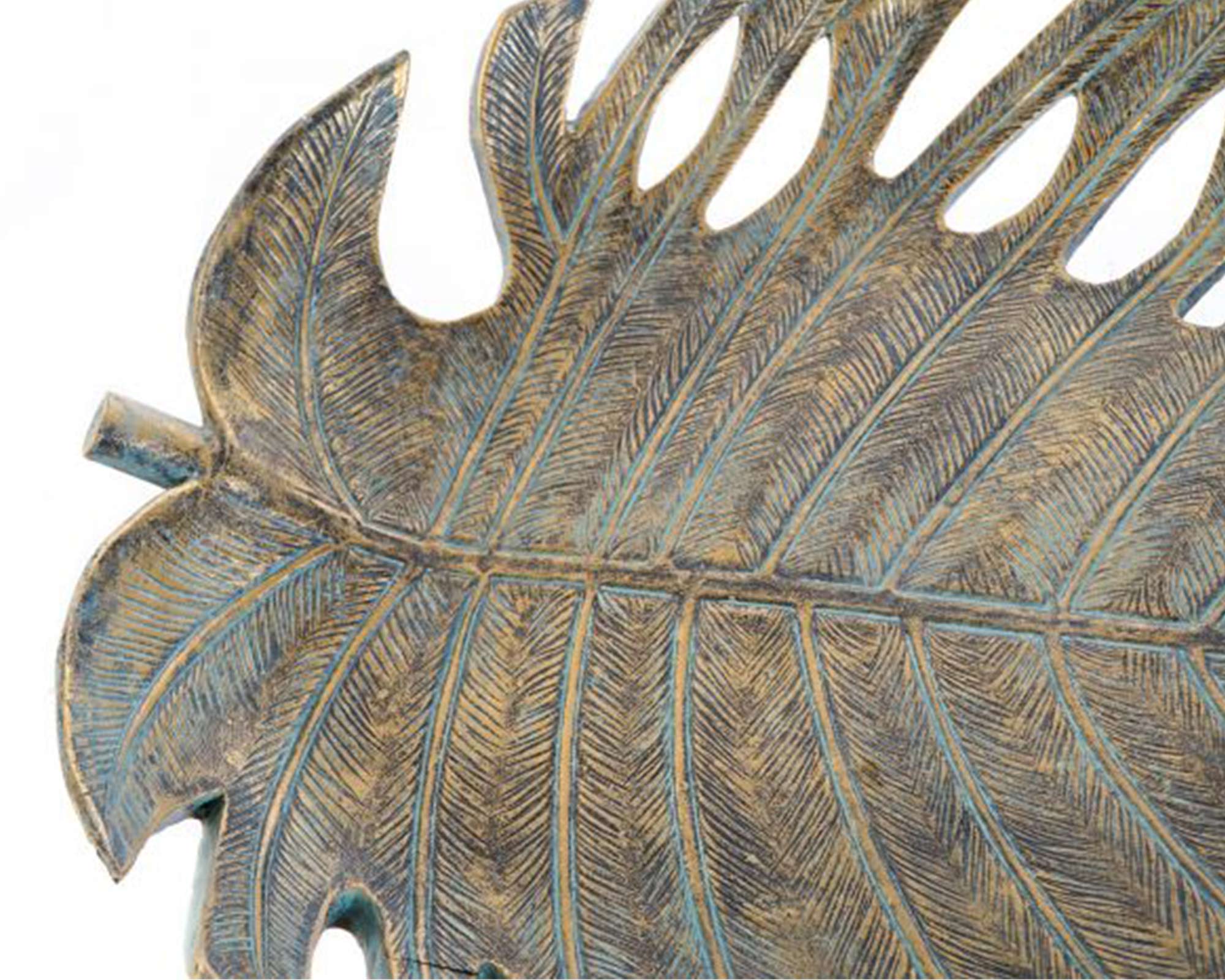 Vassoio Centro Tavola In Resina A Forma Di Foglia - Item - immagine 3