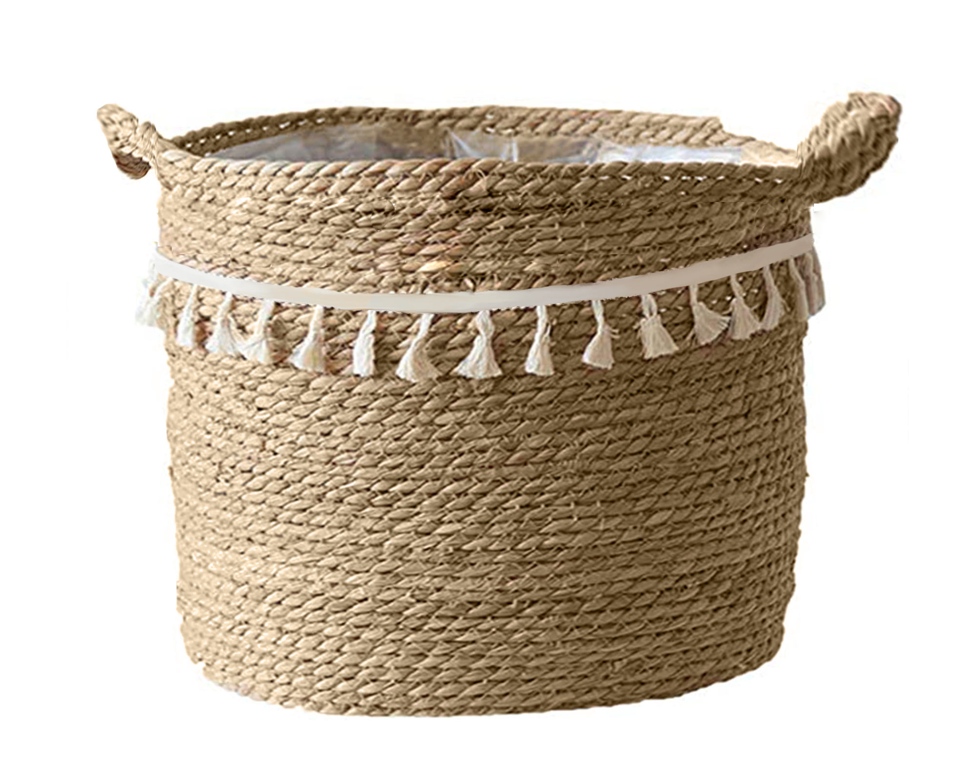 Cesta in Seagrass Marrone e Bianco L - Item