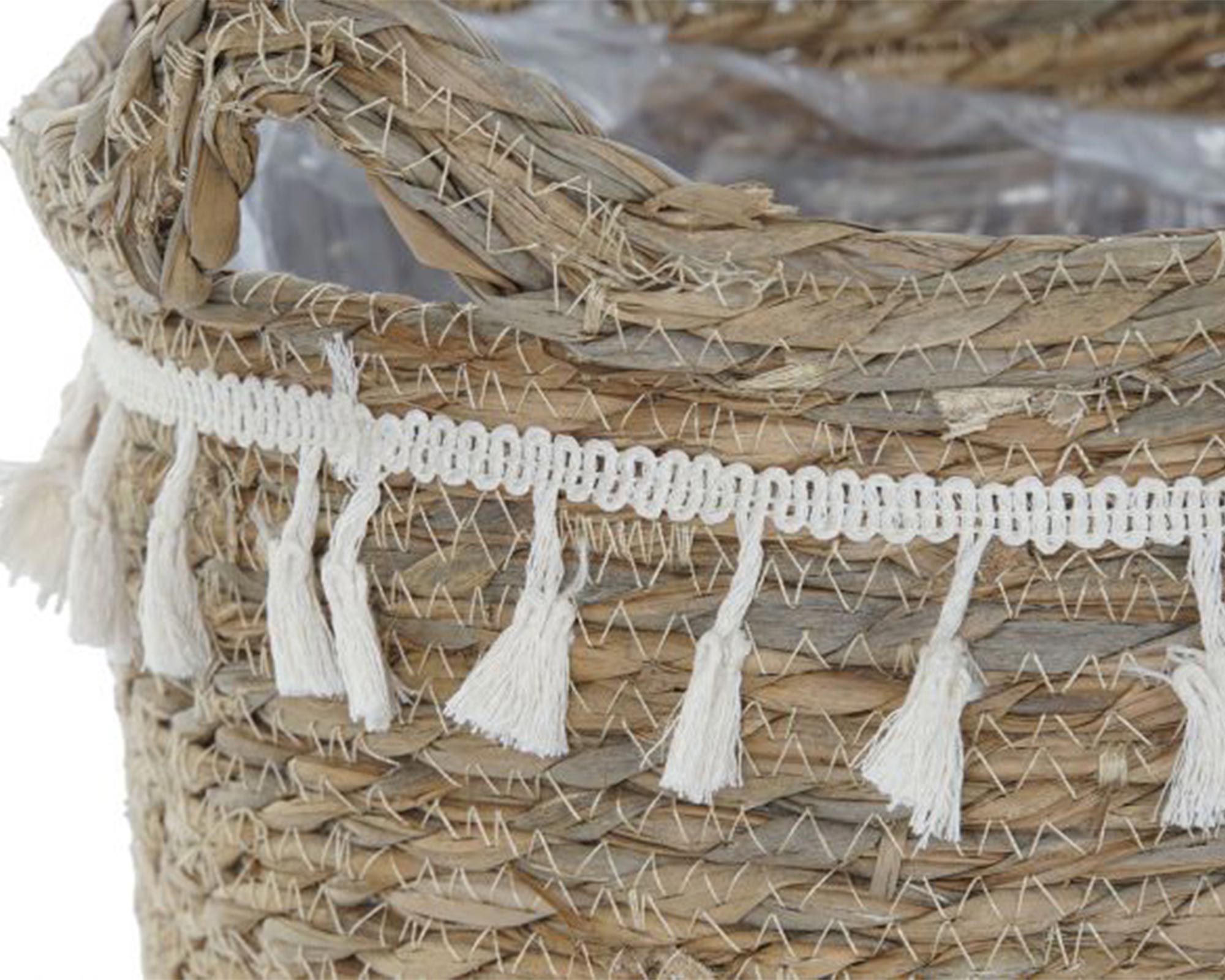 Cesta in Seagrass Marrone e Bianco L - Item - immagine 4