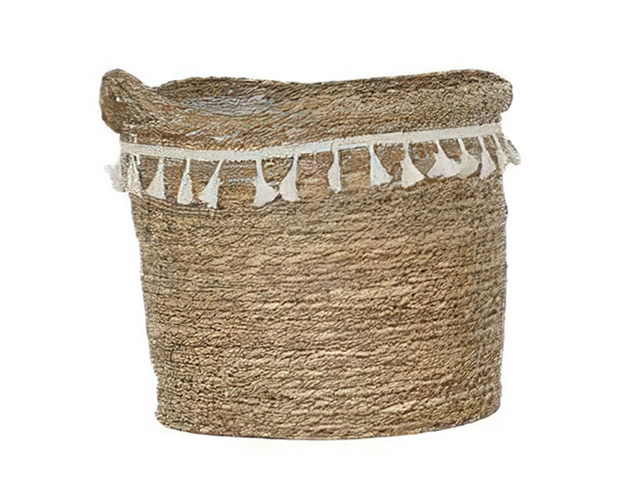 Cesta In Seagrass Marrone E Bianco XXL - Item
