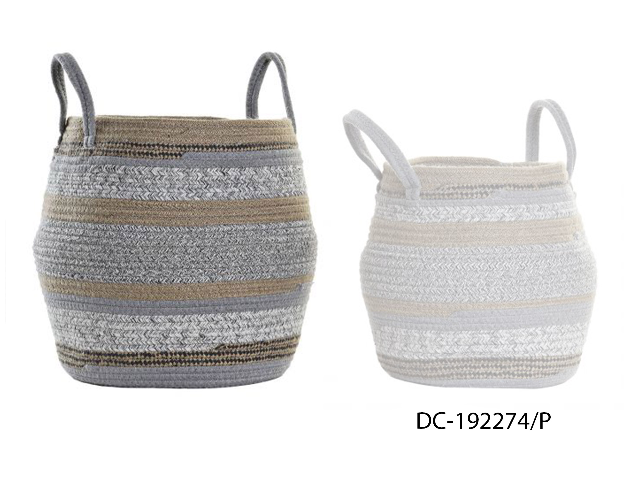 Cesta Junta Large D37 in Cotone e Iuta - Item - immagine 2