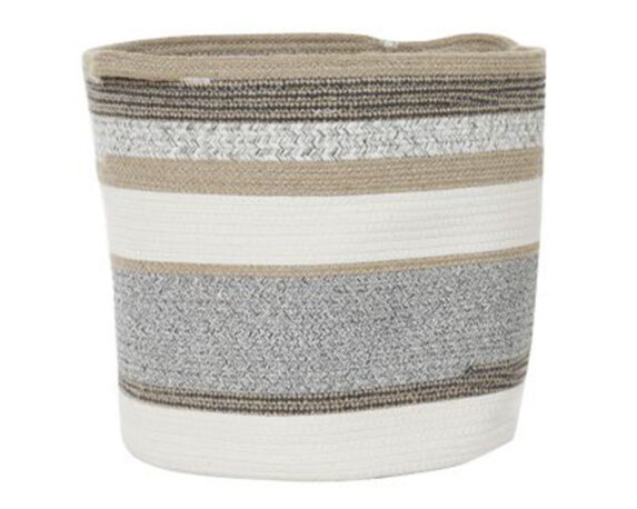 Cesta Junta Grigio Large D40 in Cotone e Iuta – Item