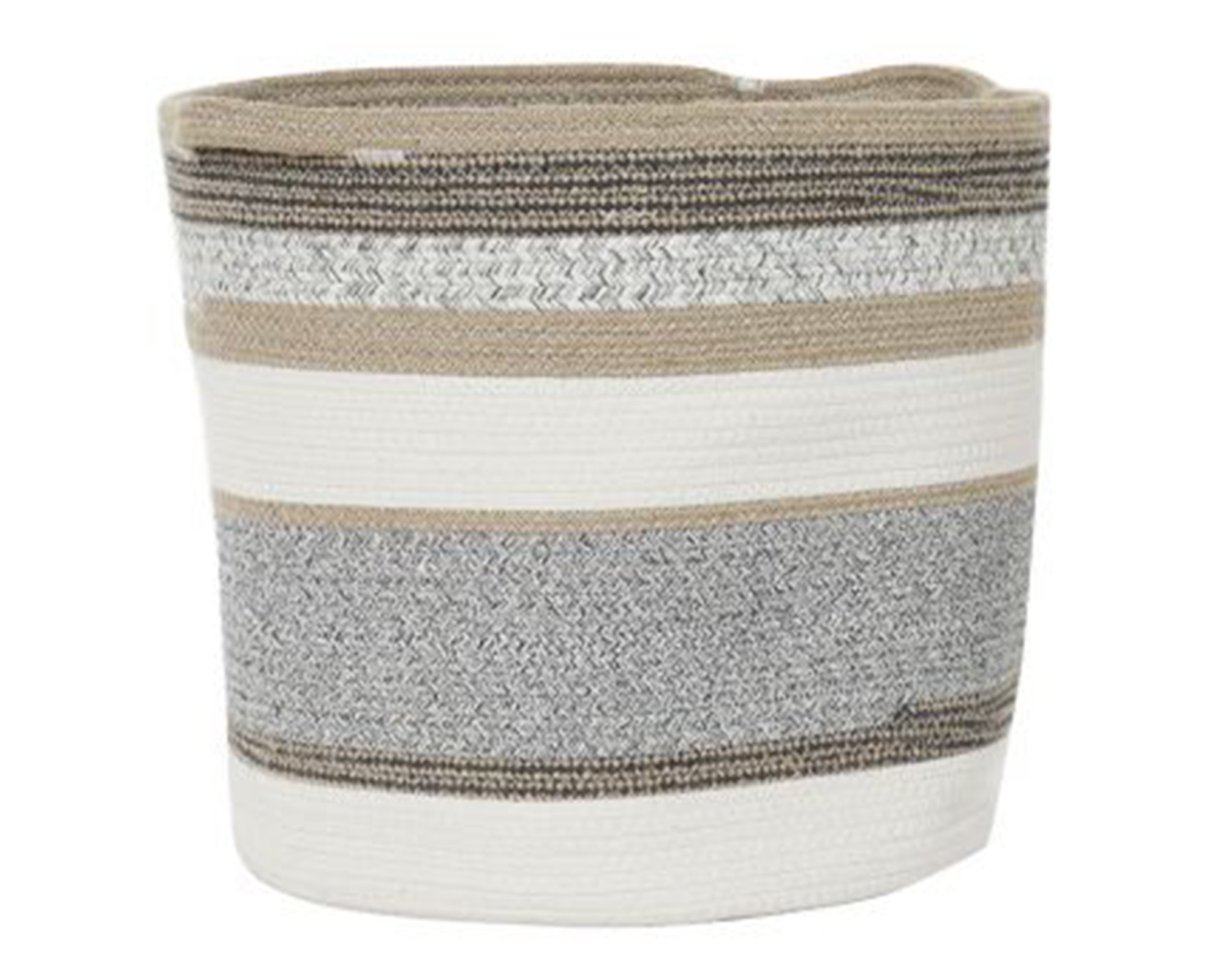 Cesta Junta Grigio Large D40 in Cotone e Iuta - Item